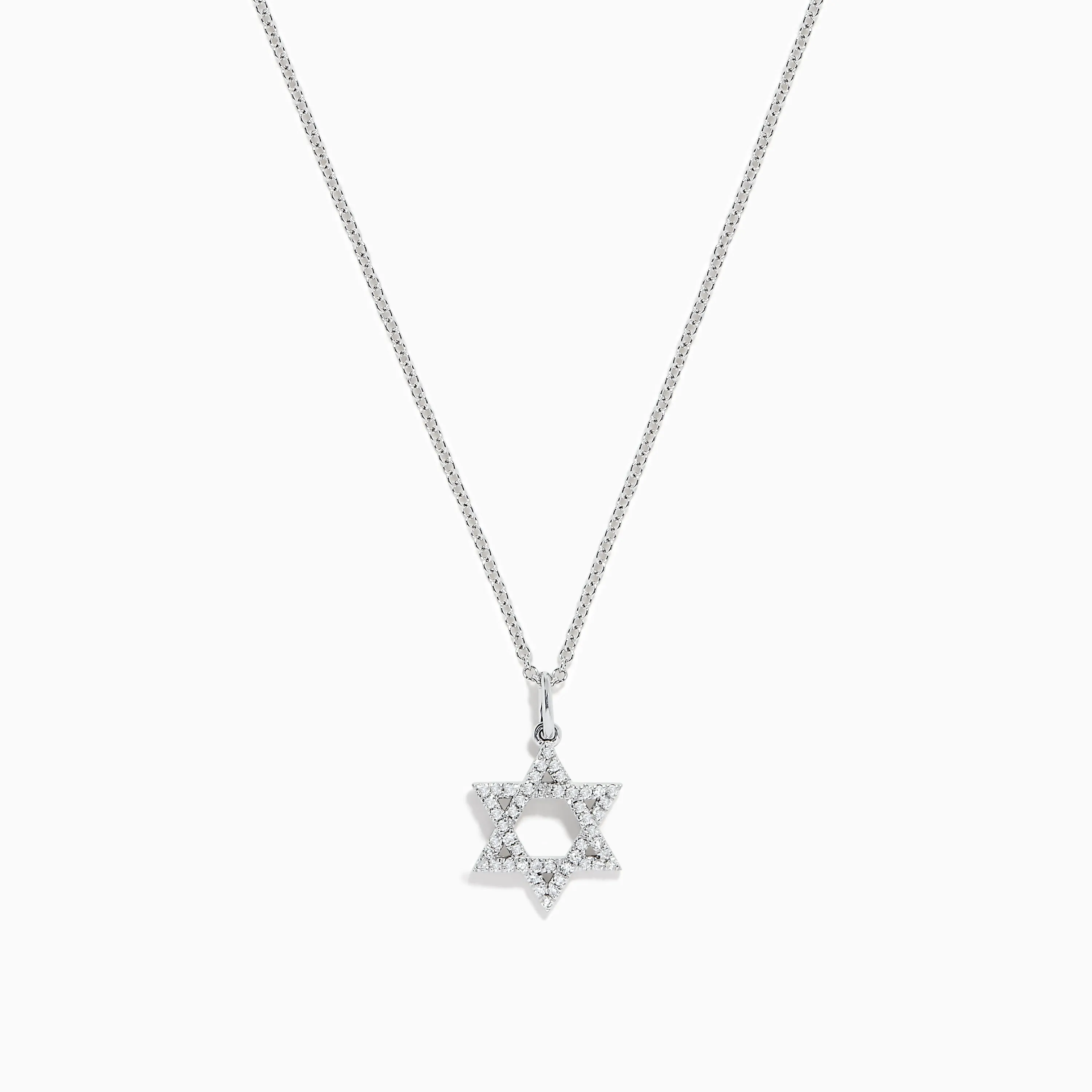 Novelty 14K White Gold Diamond Star of David Pendant, 0.14 TCW sold by Effy