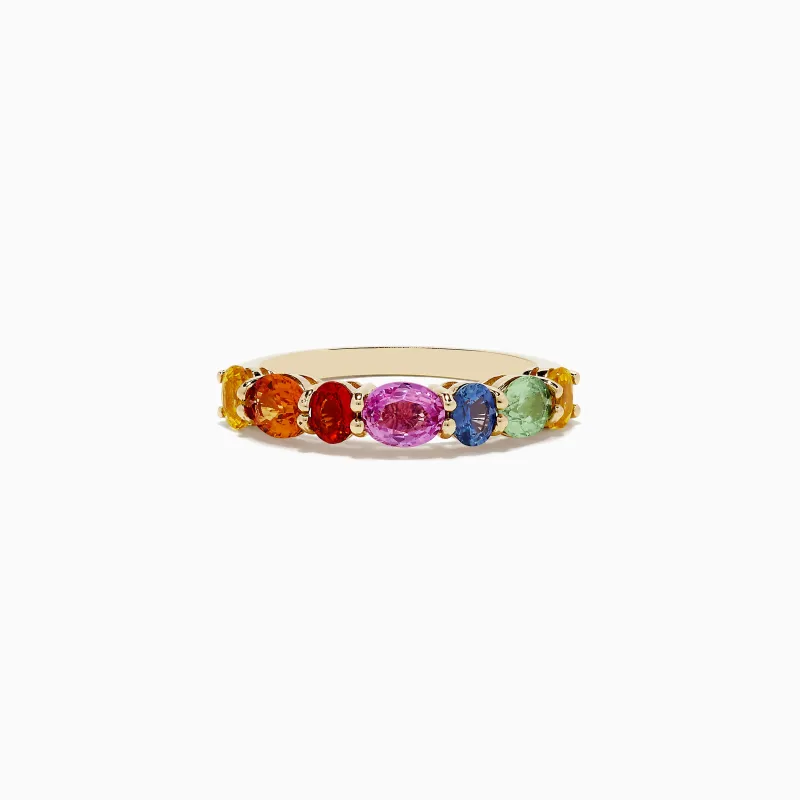 Watercolors 14K Yellow Gold Multi Sapphire Ring, 2.00 TCW sold by Effy