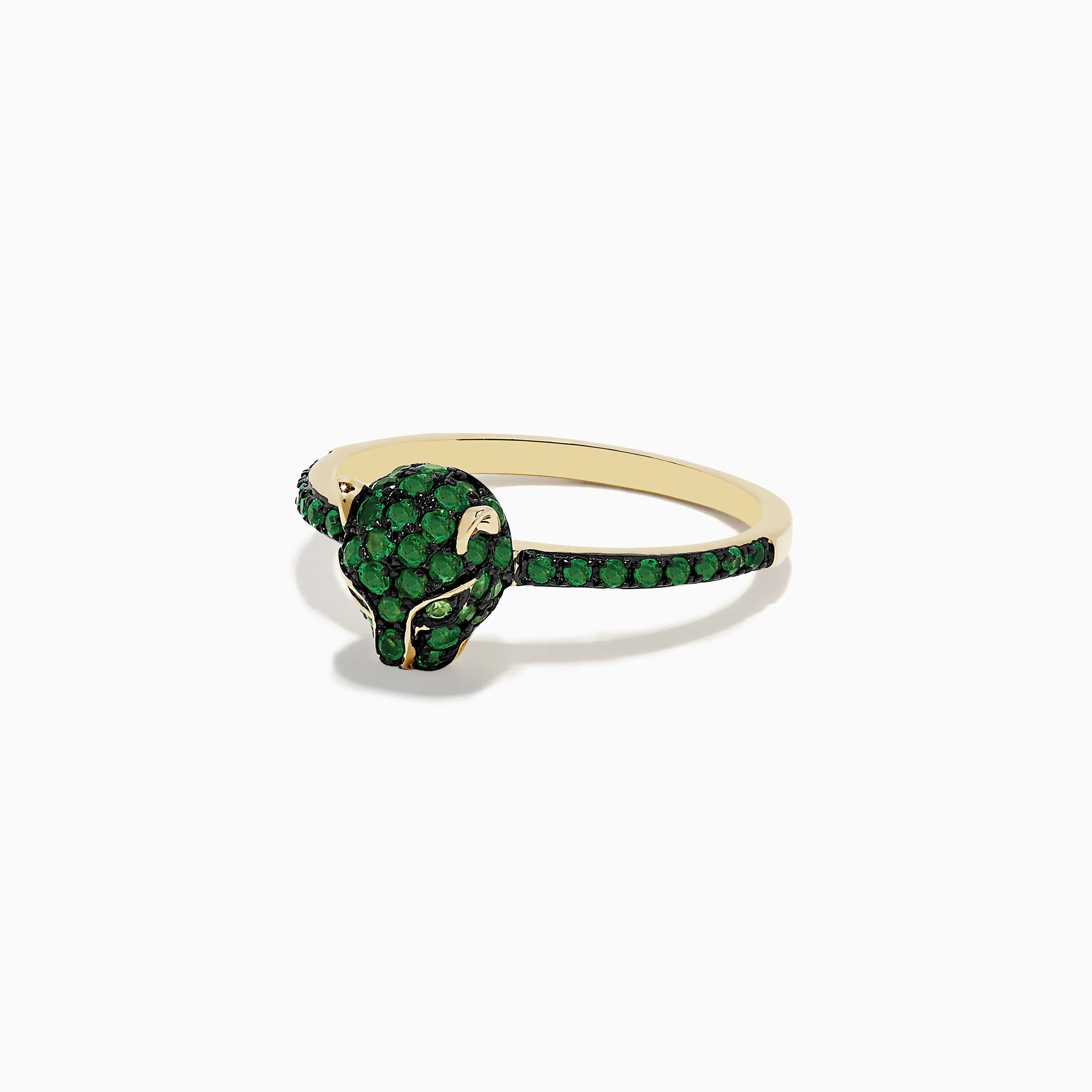 Signature 14K Yellow Gold Emerald and Tsavorite Panther Ring, 0.57 TCW sold by Effy product image thumbnail 2