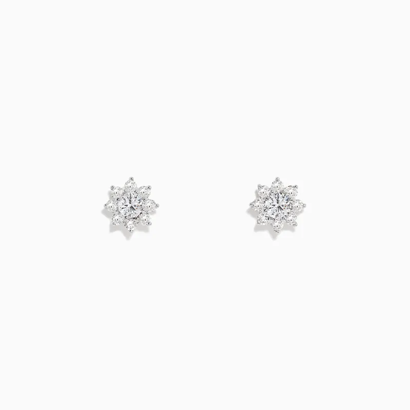 Bouquet 14K White Gold Diamond Flower Stud Earrings, 0.61 TCW sold by Effy