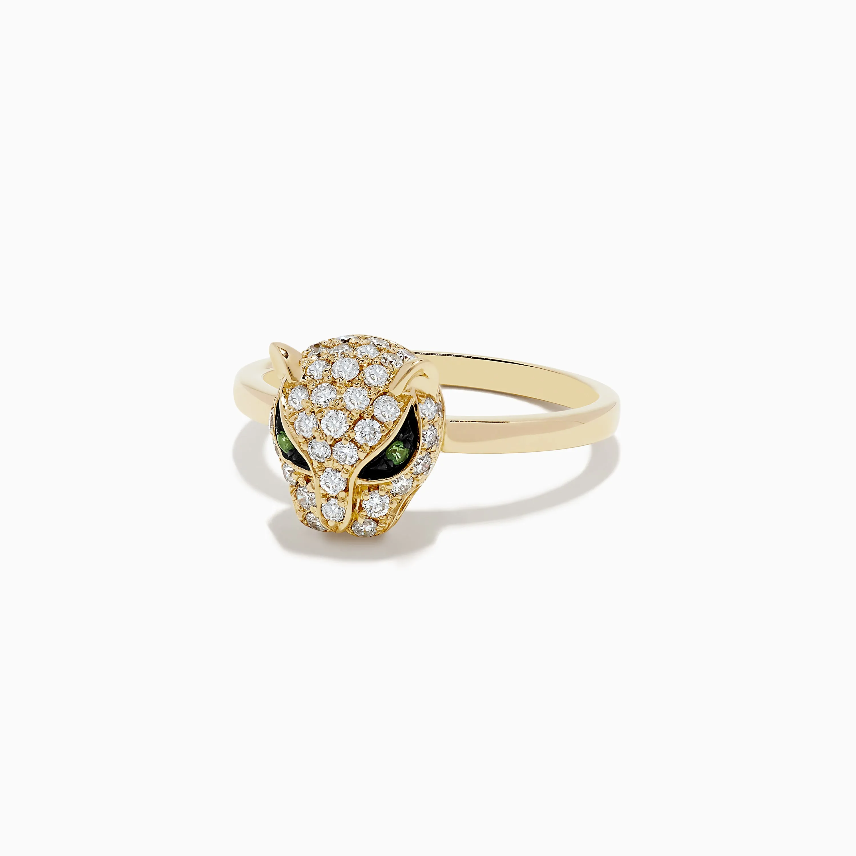 Signature 14K Yellow Gold Diamond and Tsavorite Panther Ring, 0.47 TCW sold by Effy product image thumbnail 2