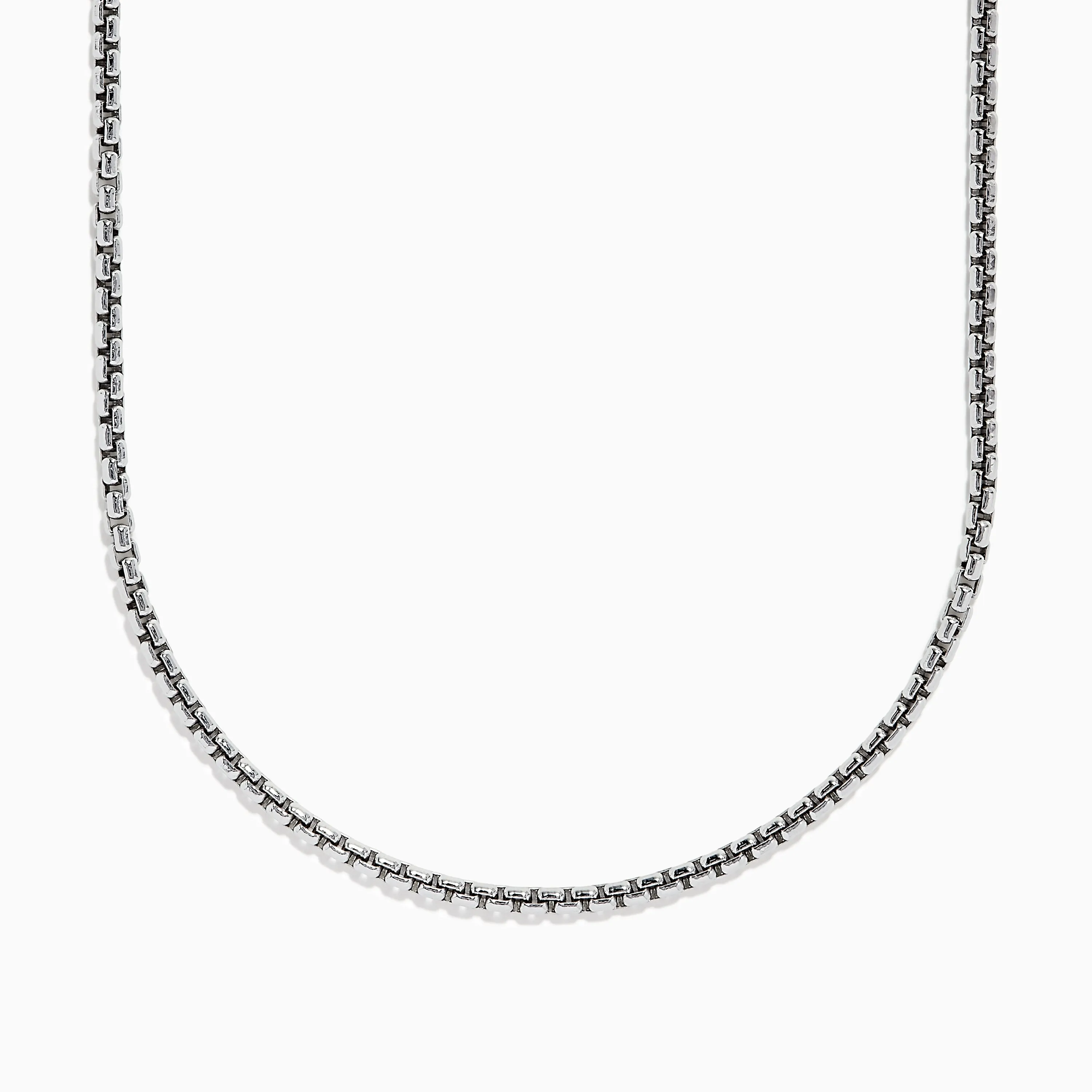 Men's Sterling Silver 21" Box Link Chain sold by Effy