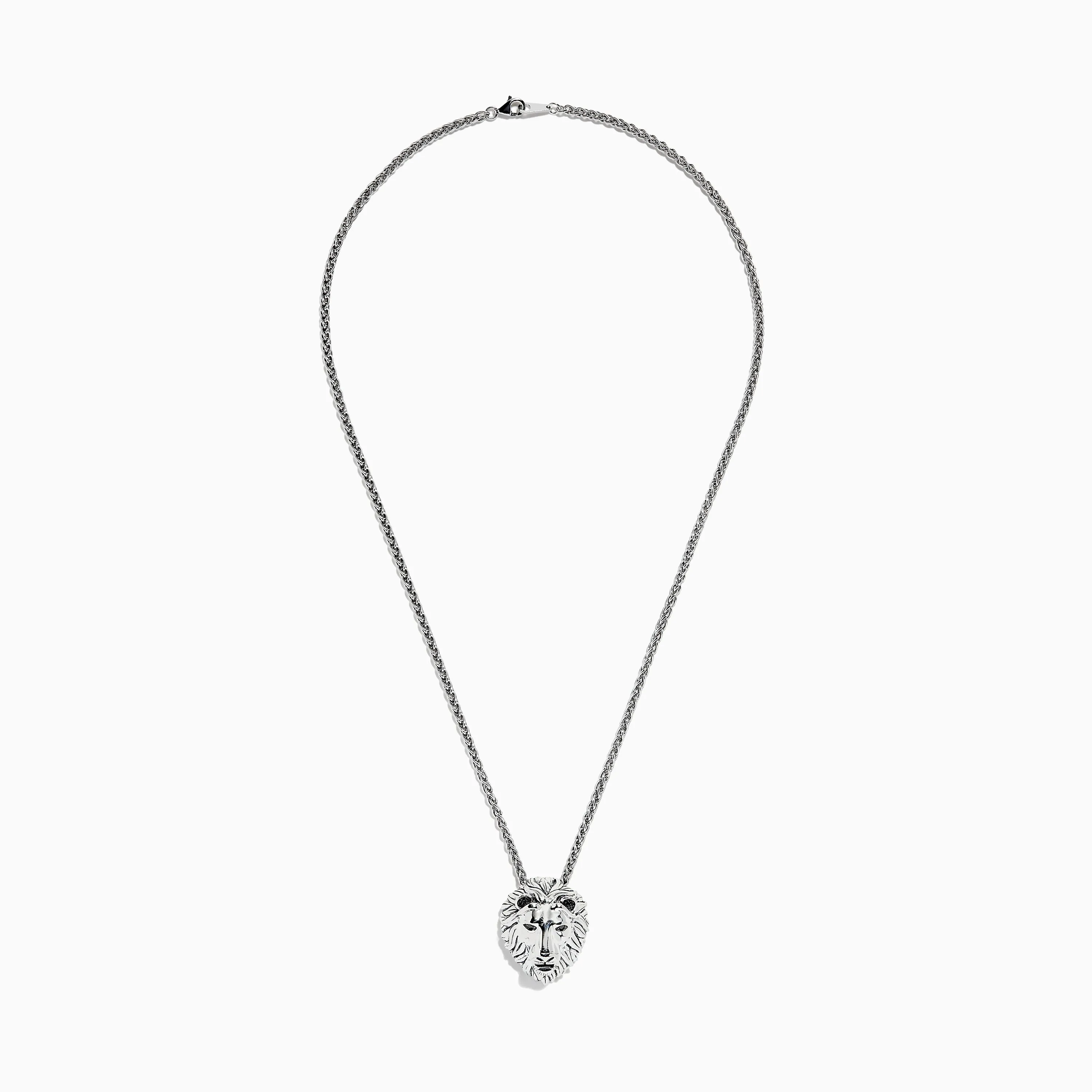 925 Sterling Silver Black Diamond Lion Pendant, 0.07 TCW sold by Effy product image thumbnail 2