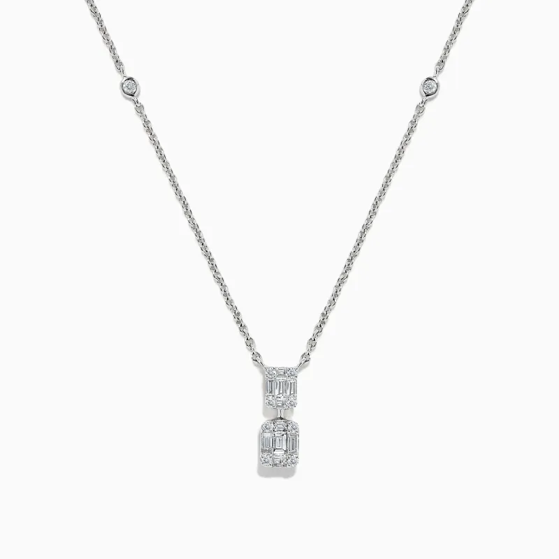 Classique 14K White Gold Diamond Necklace, 0.66 TCW sold by Effy