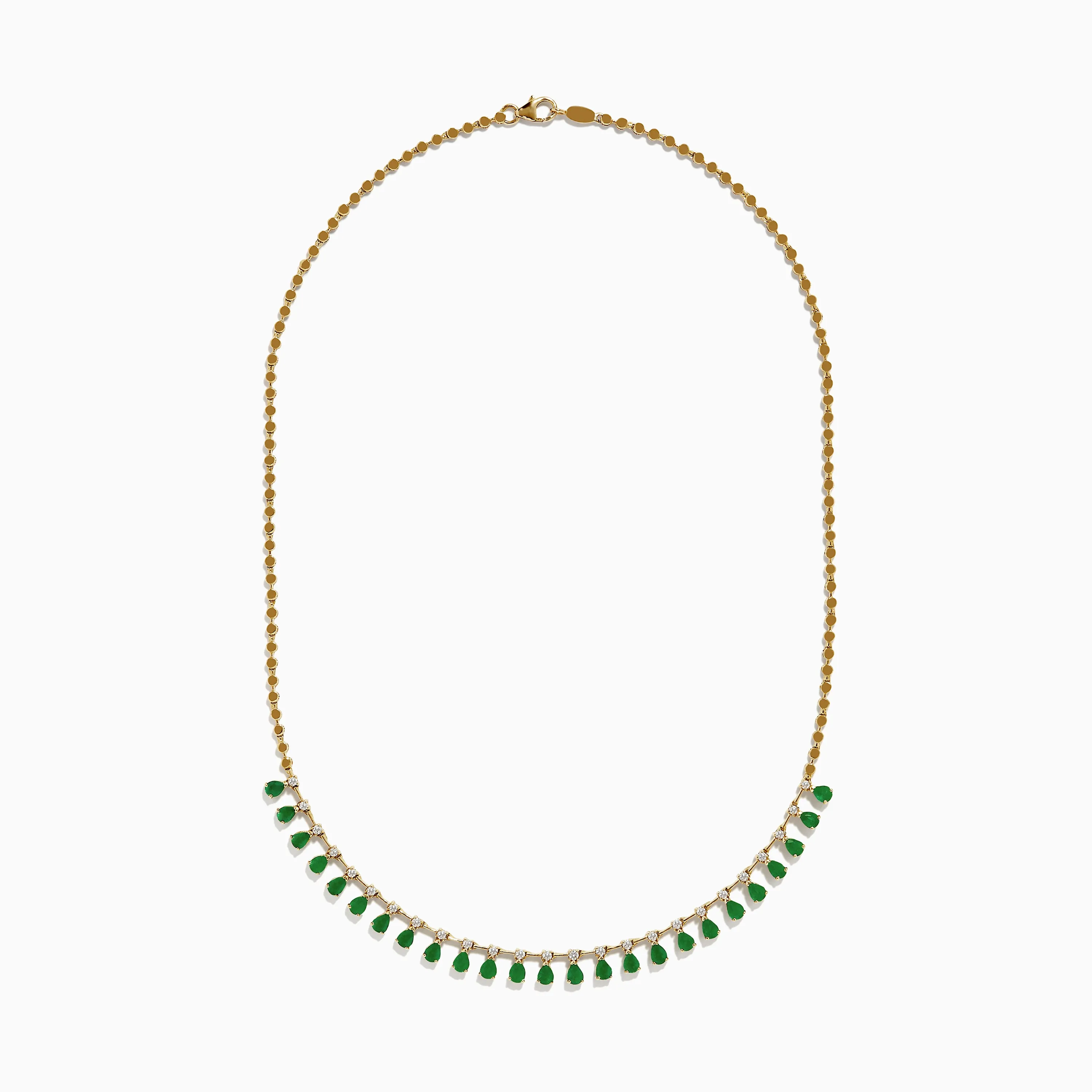 14K Yellow Gold Emerald and Diamond Necklace, 4.05 TCW sold by Effy product image thumbnail 2