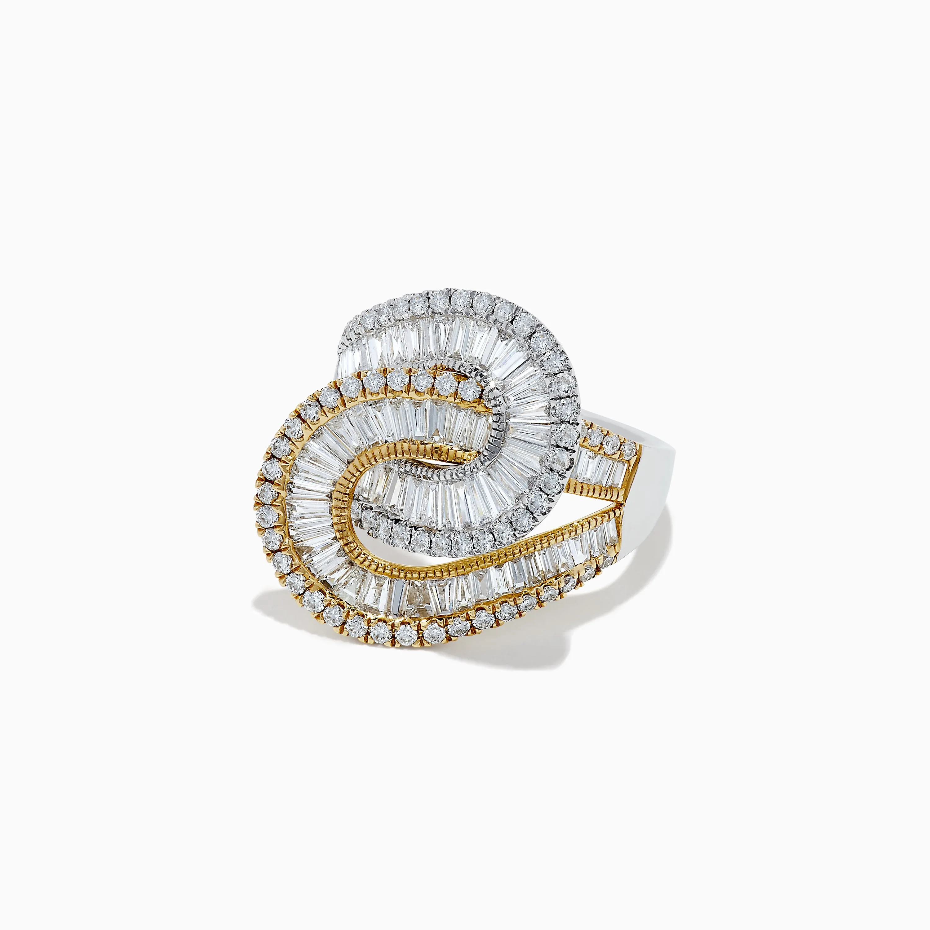 Limited Edition 14K 2-Tone Gold Diamond Swirl Statement Ring, 1.91 TCW sold by Effy product image thumbnail 2