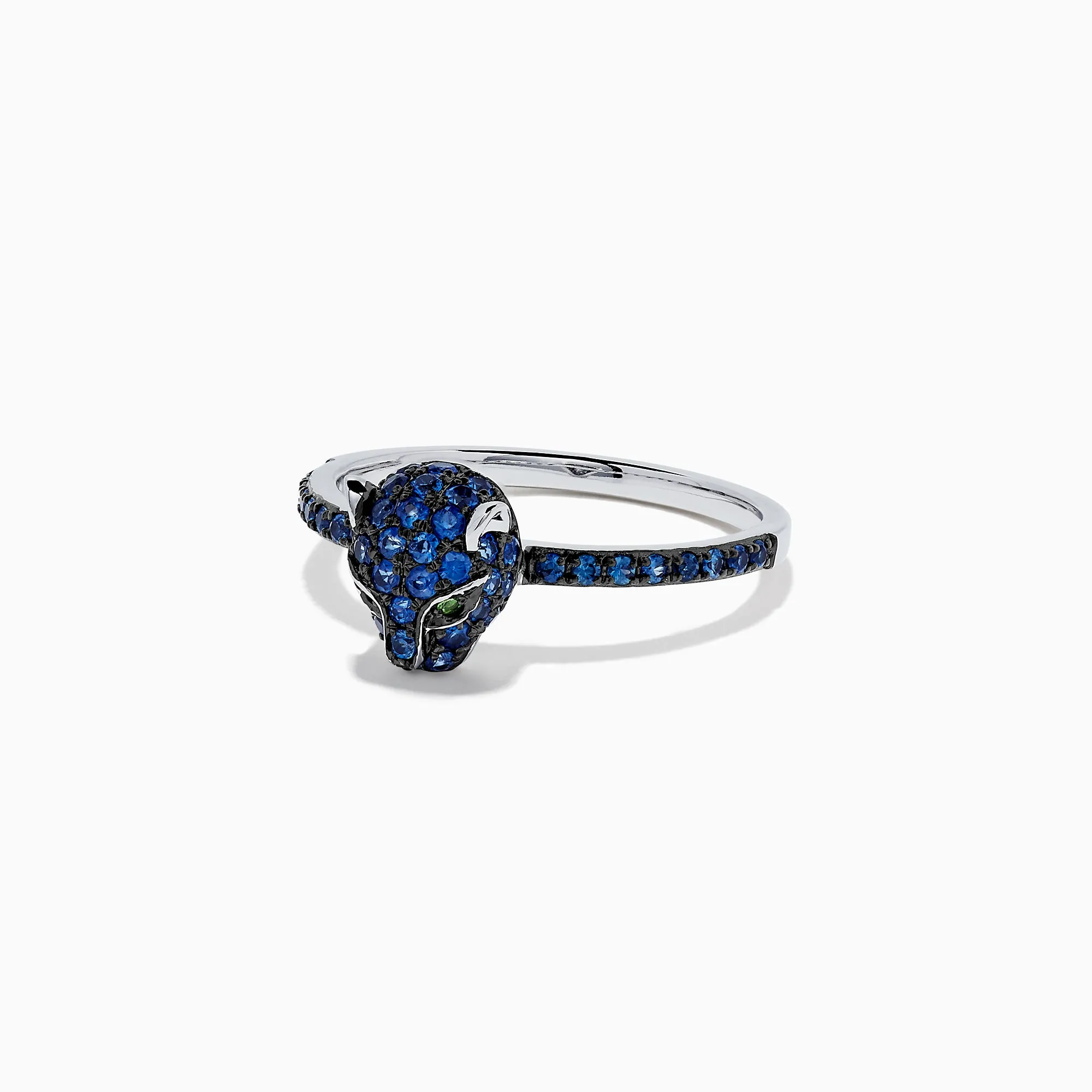 Signature 14K White Gold Sapphire and Diamond Panther Ring, 0.59 TCW sold by Effy product image thumbnail 2