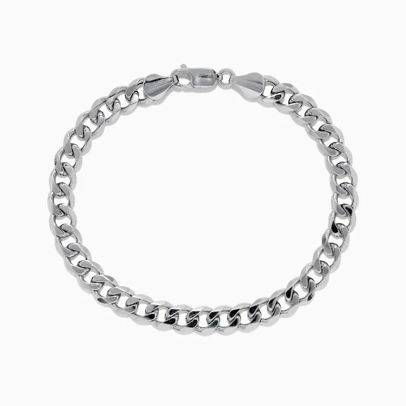 Men's 925 Sterling Silver Curb Chain Bracelet sold by Effy