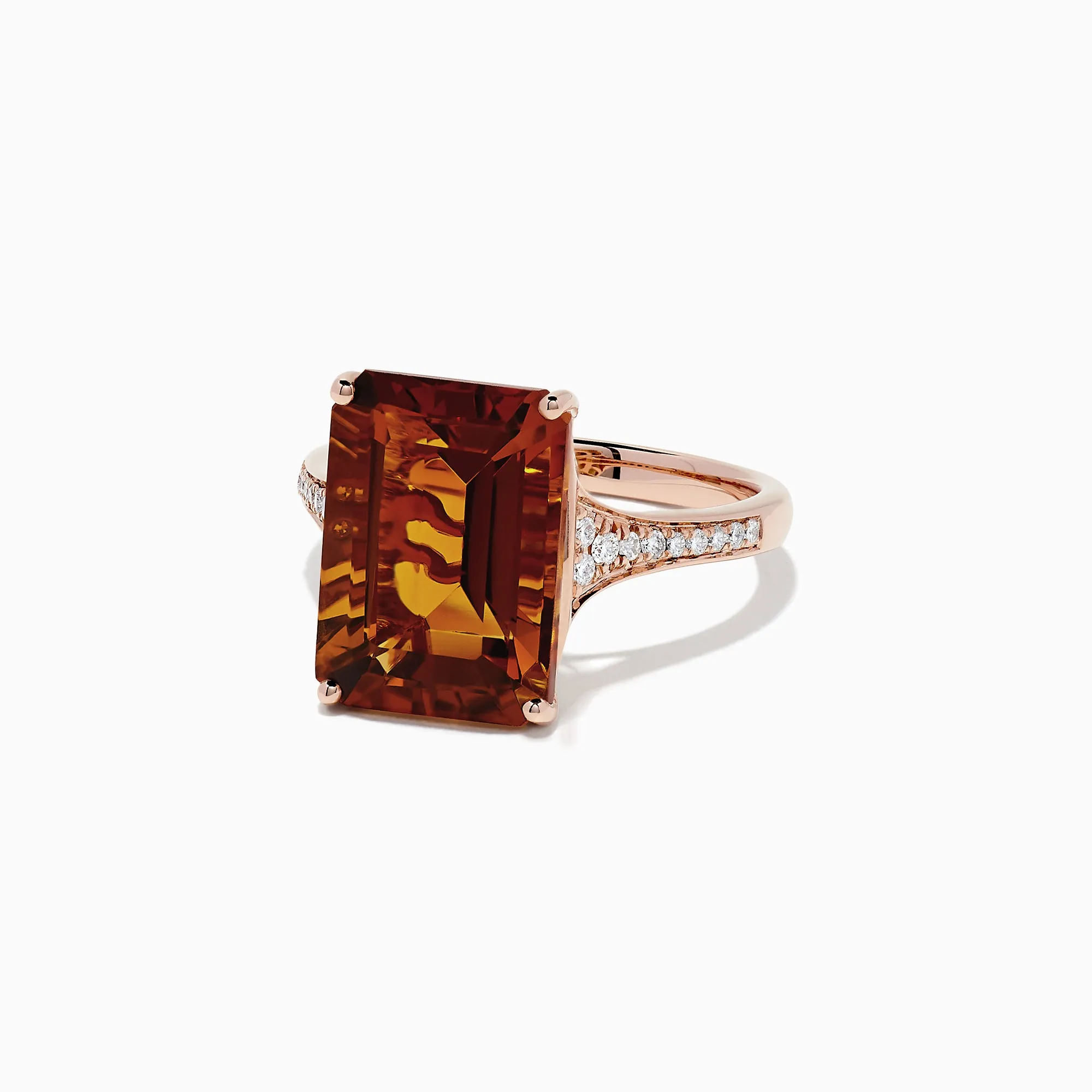 Sunset 14K Rose Gold Citrine and Diamond Cocktail Ring, 7.01 TCW sold by Effy product image thumbnail 2