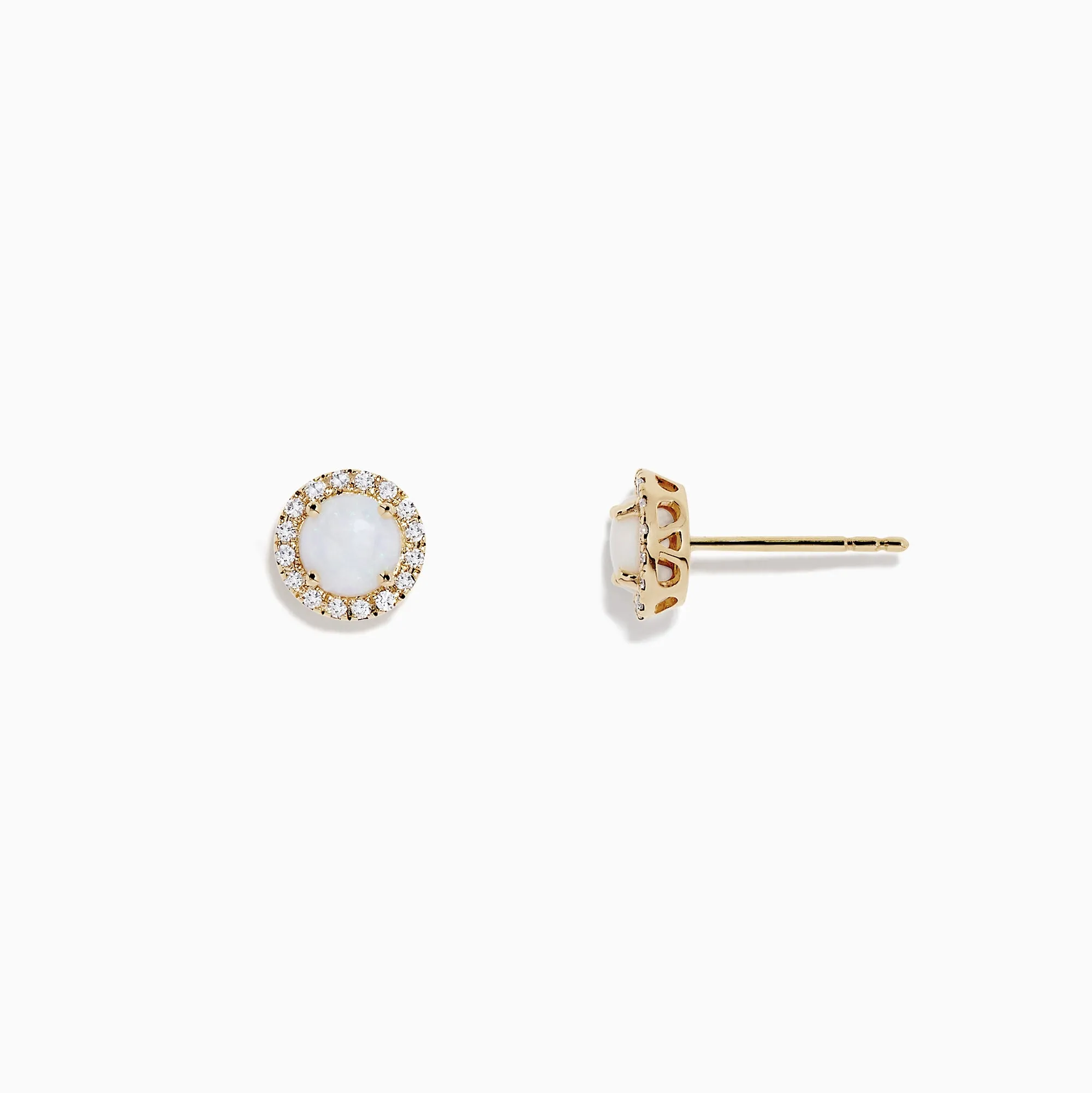 Aurora 14K Yellow Gold Opal and Diamond Earrings, 0.87 TCW sold by Effy product image thumbnail 2