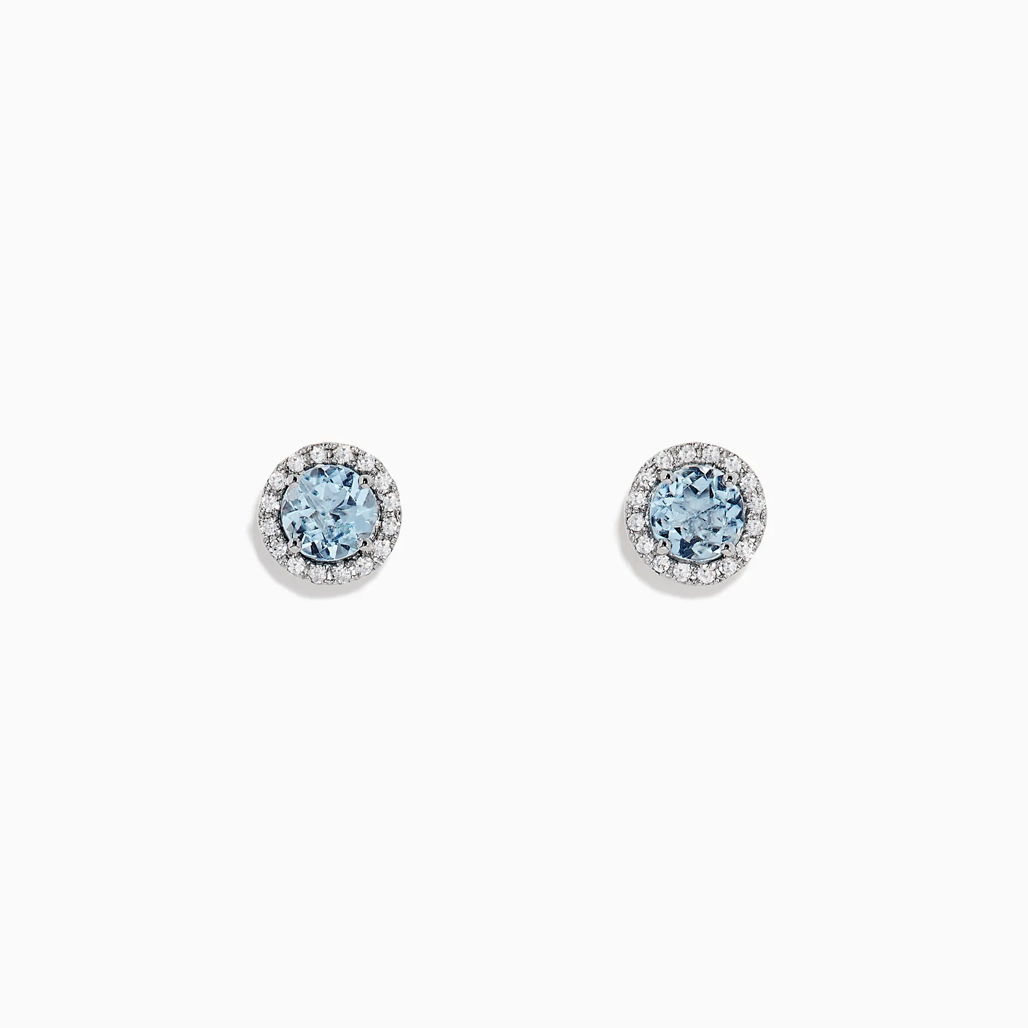 Aquarius 14K White Gold Aquamarine and Diamond Earrings, 1.12 TCW sold by Effy