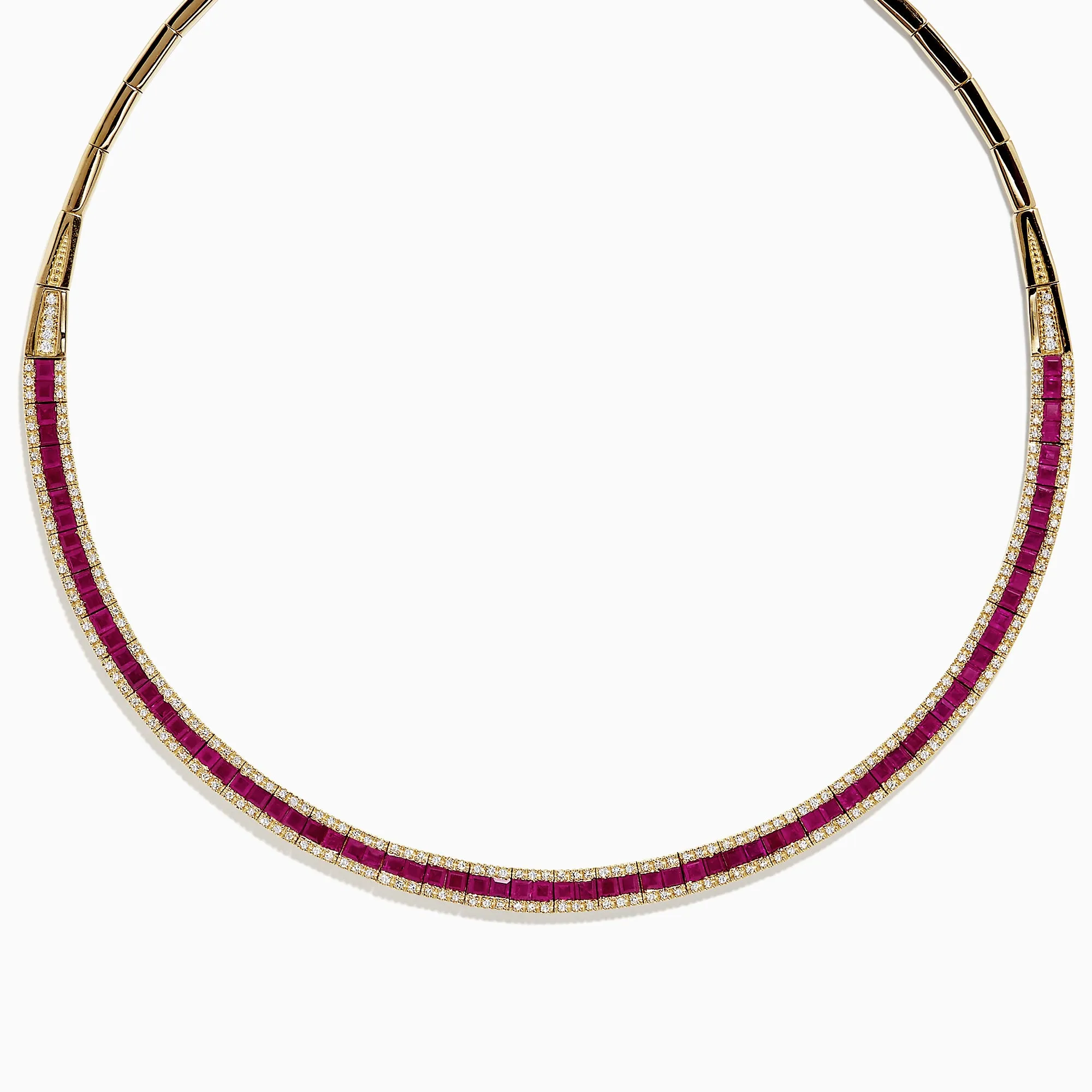 Ruby Royale 14K Yellow Gold Ruby and Diamond Collar Necklace, 11.31 TCW sold by Effy