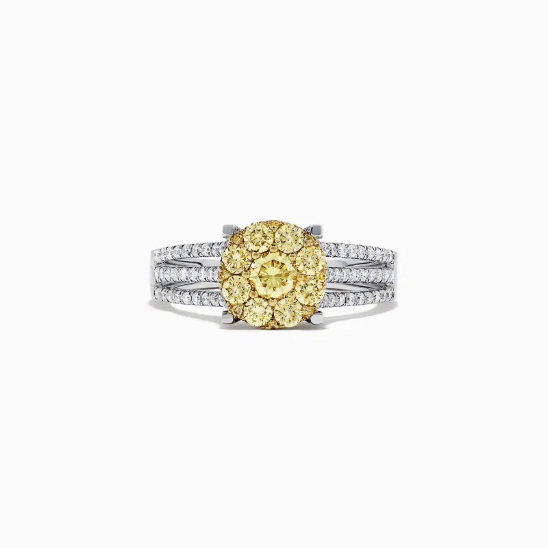 Canare 14K 2-Tone Gold Yellow Diamond Bouquet Ring, 1.00 TCW sold by Effy