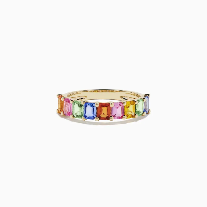 Watercolors 14K Yellow Gold Multi Sapphire Ring, 2.22 TCW sold by Effy