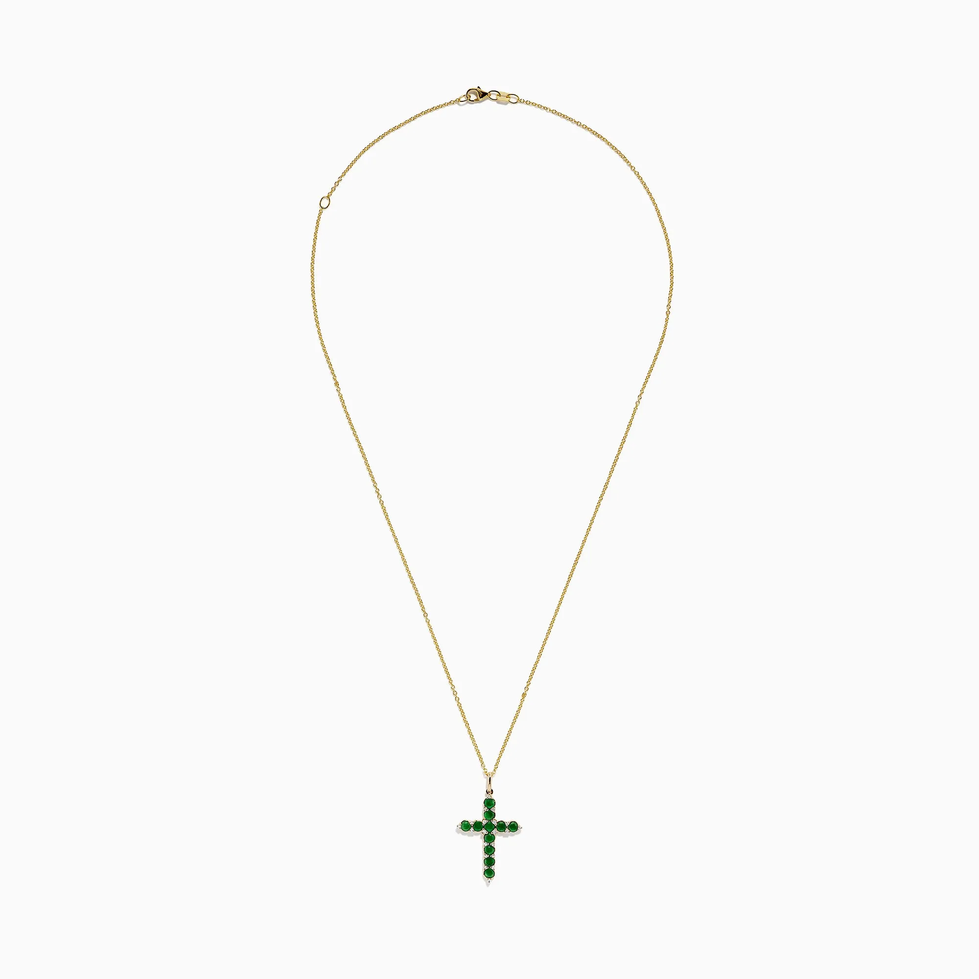 Brasilica 14K Yellow Gold Emerald and Diamond Cross Pendant, 1.34 TCW sold by Effy product image thumbnail 2