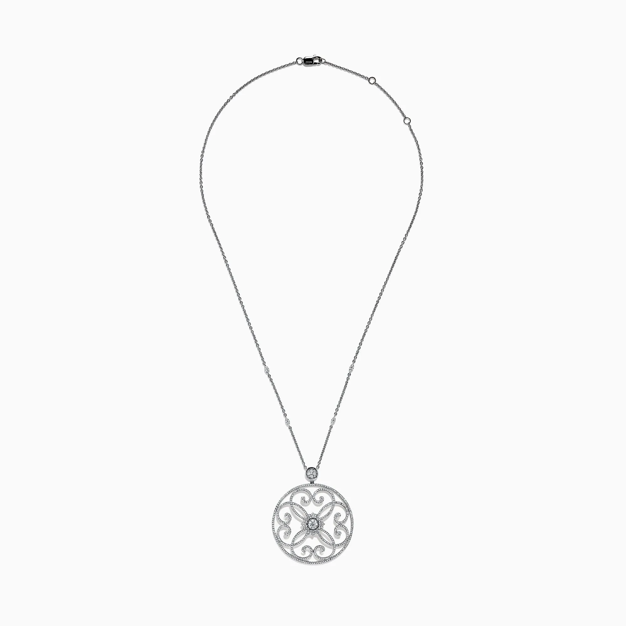 Pave Classica 14K White Gold Diamond Pendant, 1.32 TCW sold by Effy product image thumbnail 2