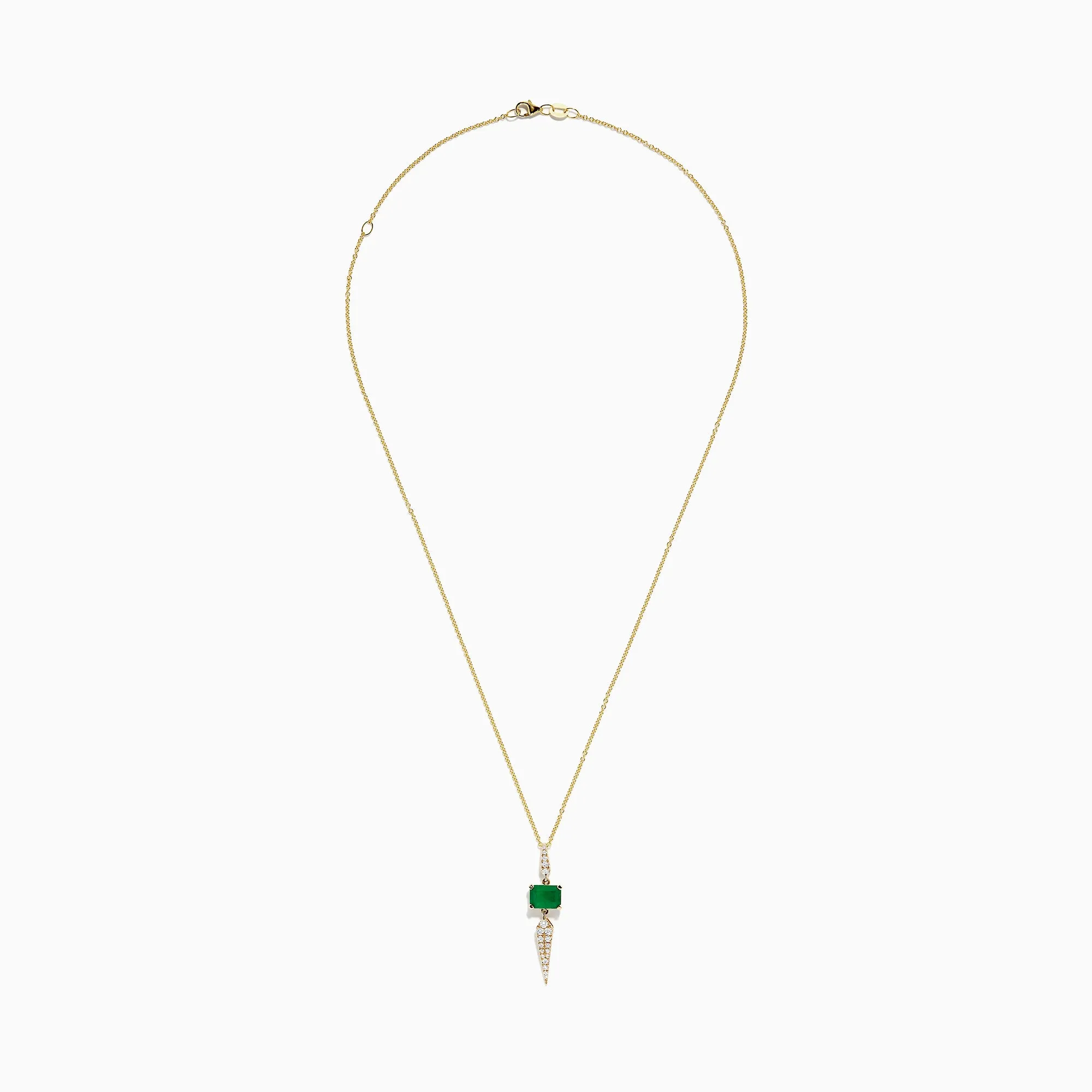 Brasilica 14K Yellow Gold Emerald and Diamond Pendant, 1.66 TCW sold by Effy product image thumbnail 2