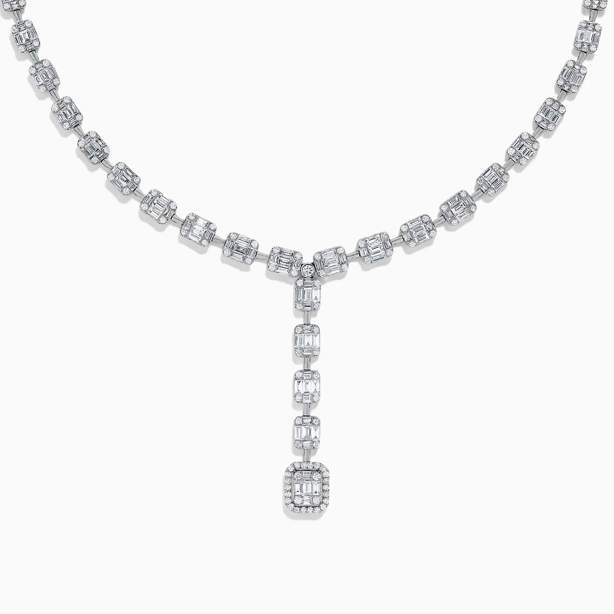Classique 18K White Gold Diamond Lariat Necklace, 3.74 TCW sold by Effy