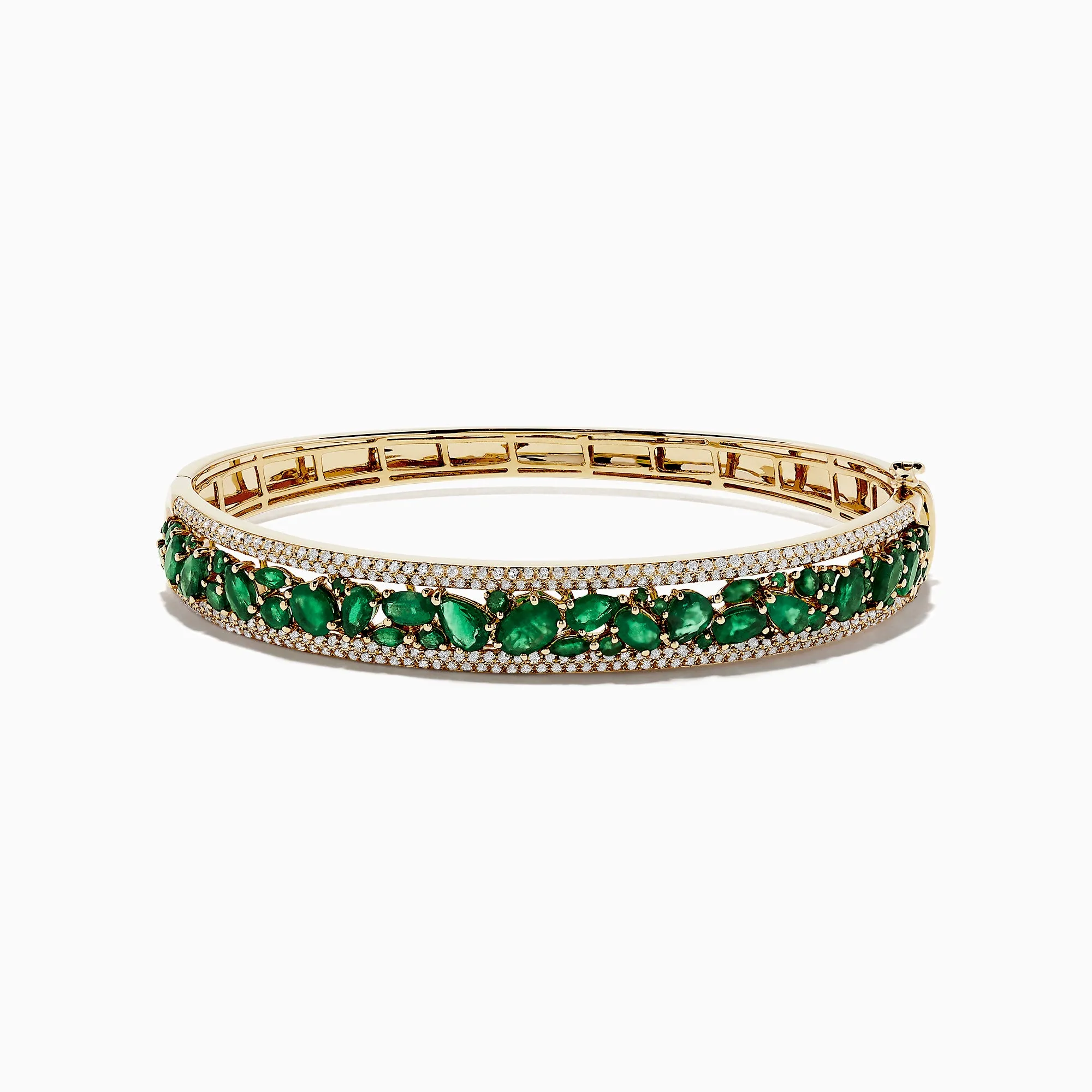Brasilica 14K Yellow Gold Emerald and Diamond Bangle, 6.81 TCW sold by Effy