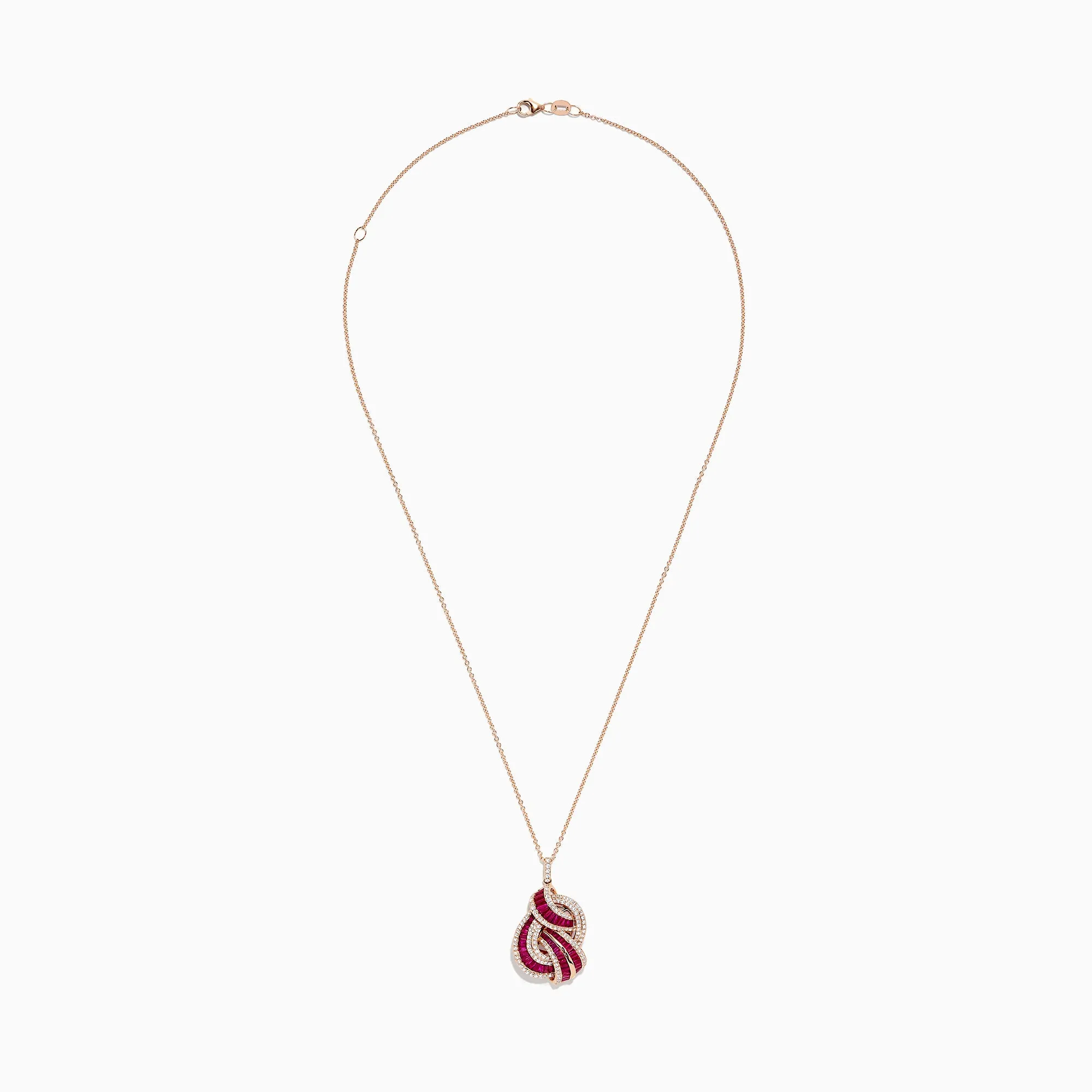 Ruby Royale 14K Rose Gold Ruby and Diamond Intertwined Pendant, 2.83 TCW sold by Effy product image thumbnail 2