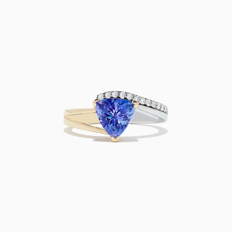 Nahla Siri 14K 2-Tone Gold Tanzanite and Diamond Ring, 1.66 TCW sold by Effy