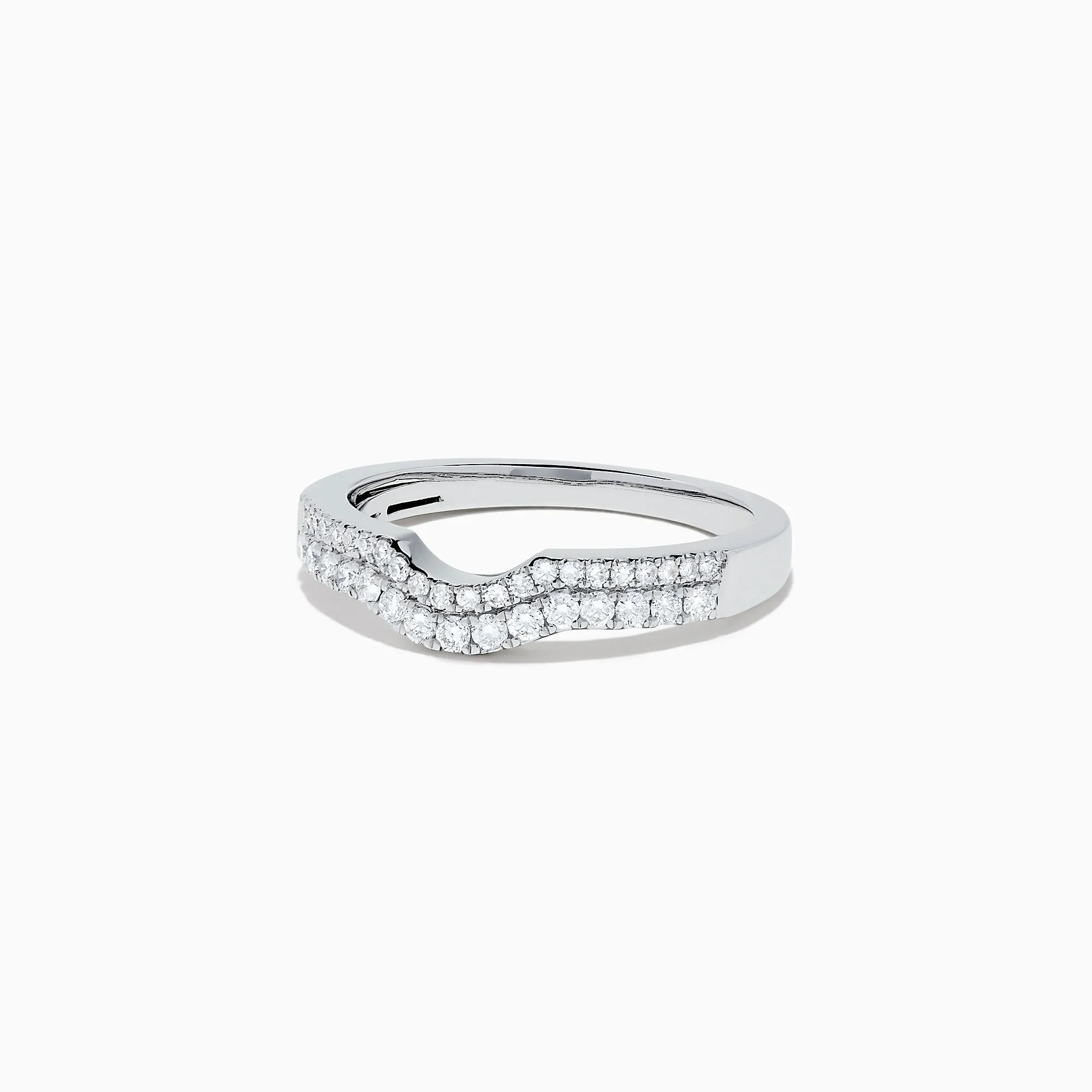 Pave Classica 14K White Gold Curved Diamond Band, 0.32 TCW sold by Effy product image thumbnail 2