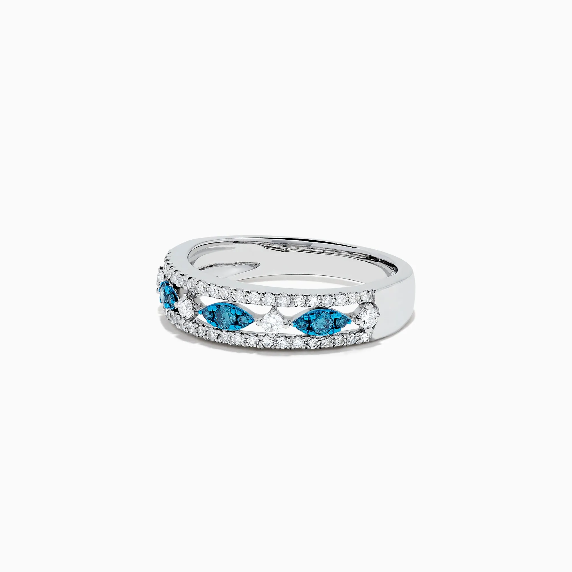 Bella Bleu 14K White Gold Blue and White Diamond Ring, 0.42 TCW sold by Effy product image thumbnail 2