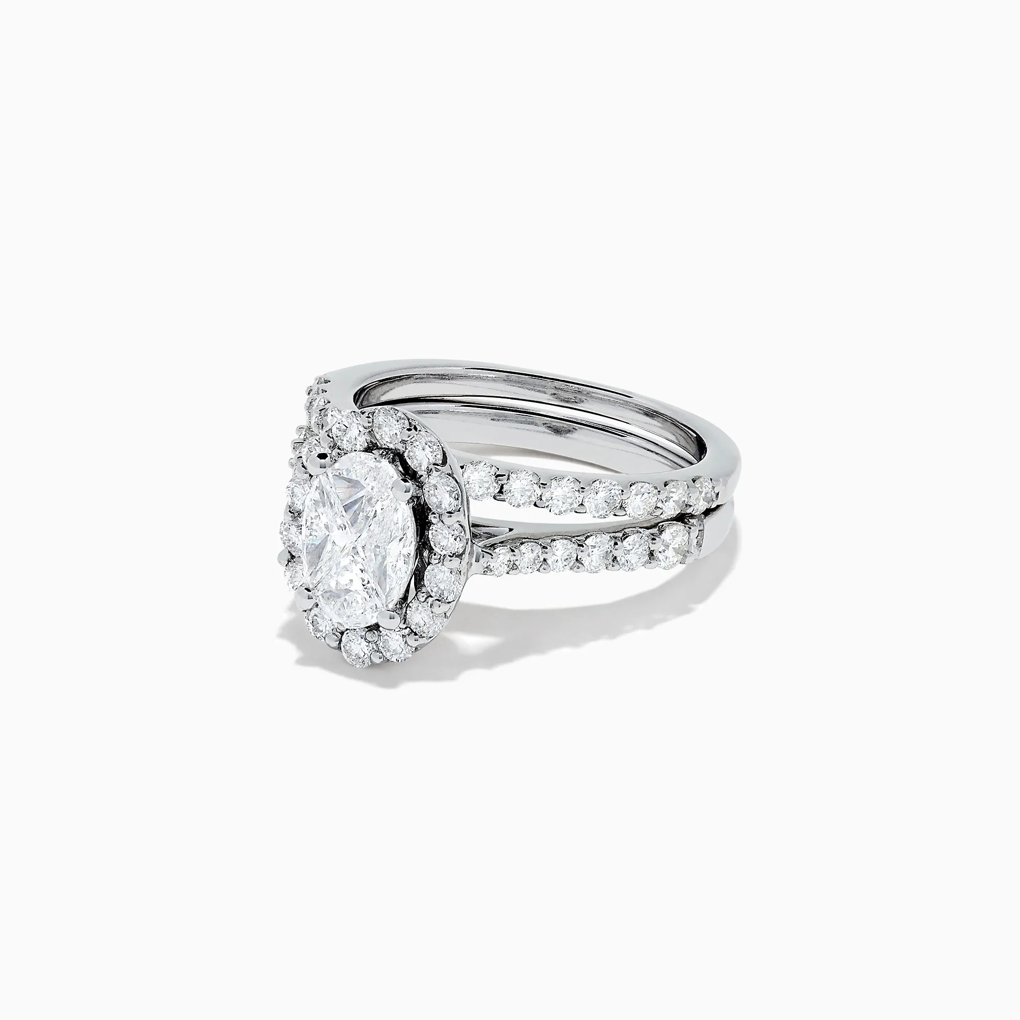 14K White Gold Diamond Ring and Matching Band Set, 2.00 TCW sold by Effy product image thumbnail 4