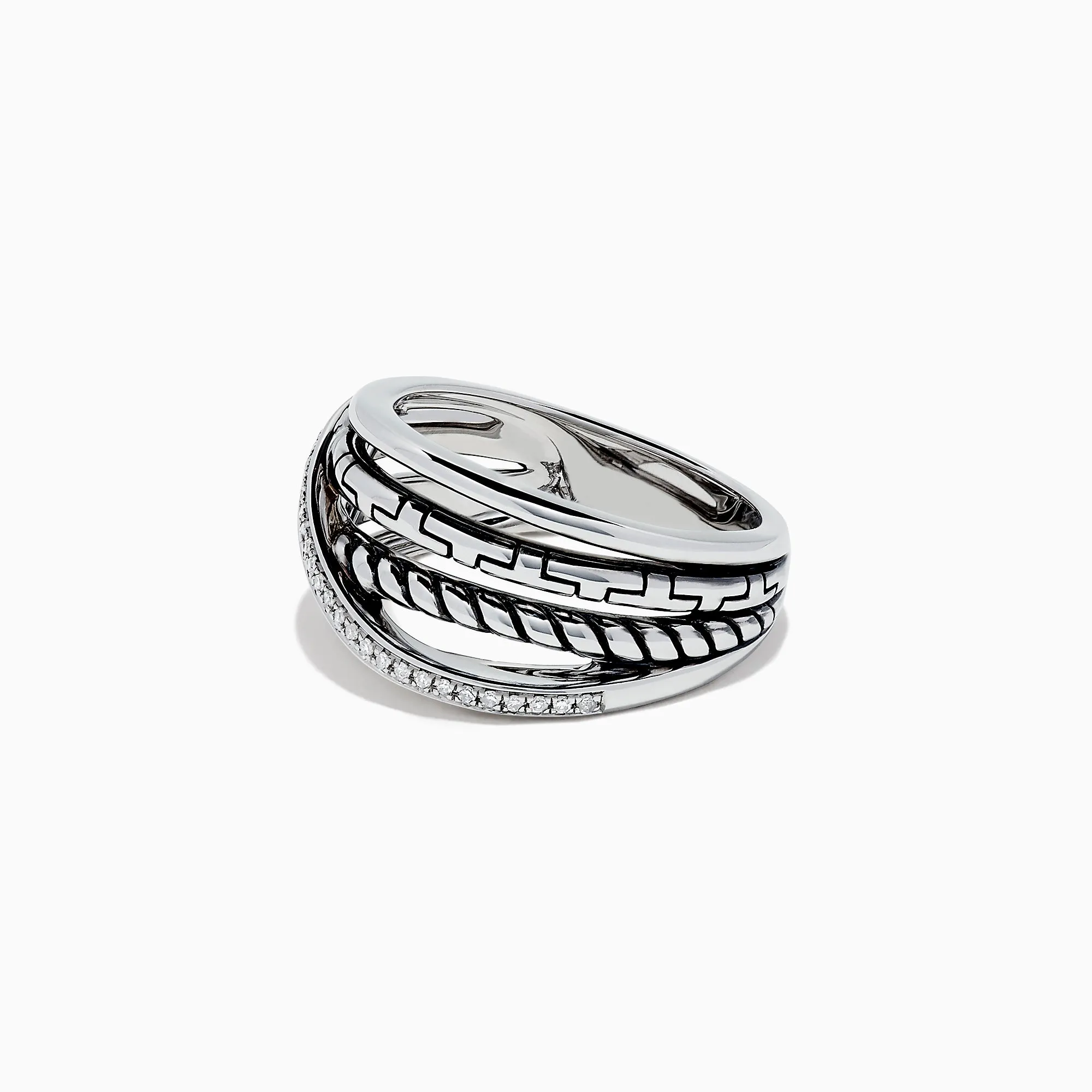 925 Sterling Silver Diamond Crossover Ring, 0.08 TCW sold by Effy product image thumbnail 2