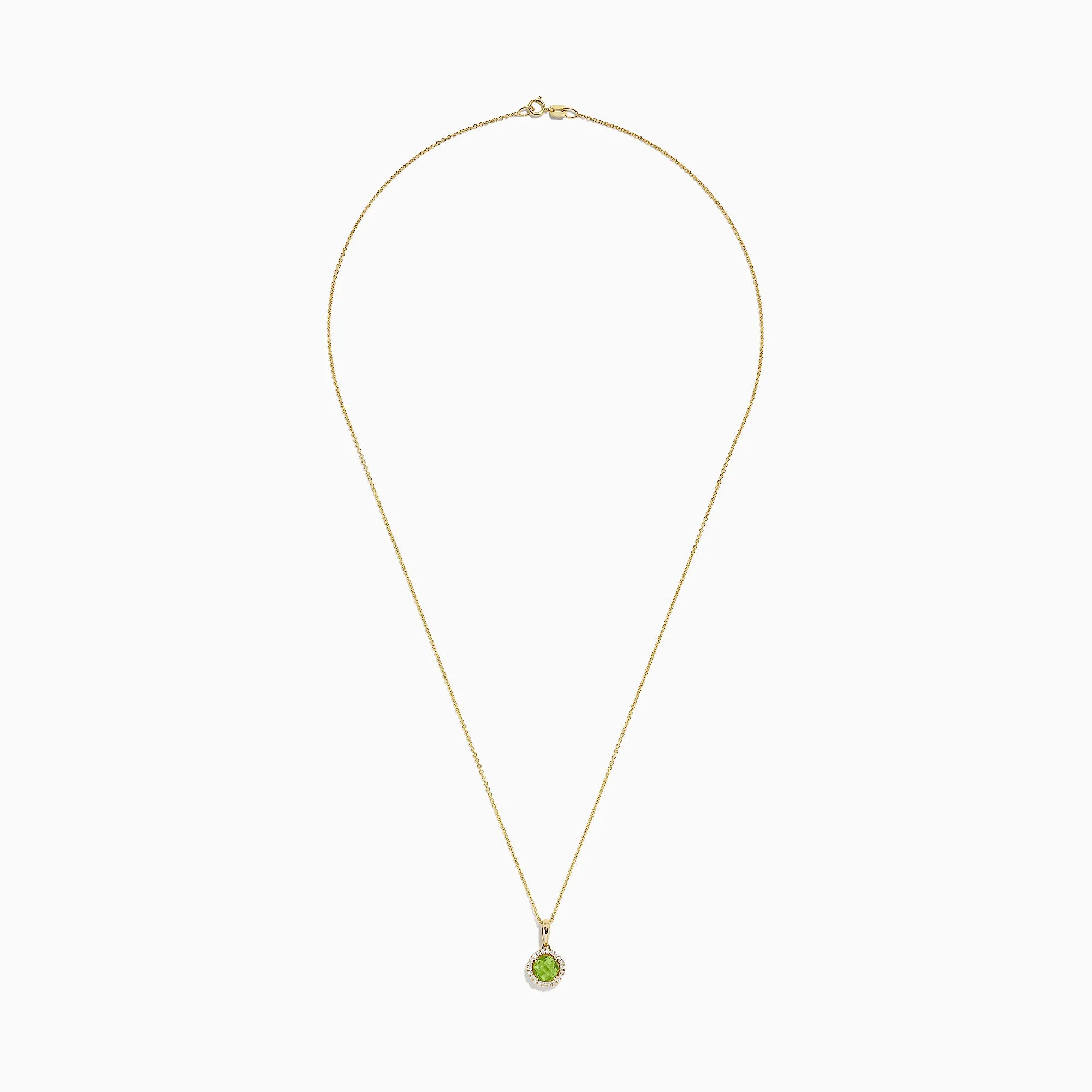 14K Yellow Gold Peridot and Diamond Pendant, 1.10 TCW sold by Effy product image thumbnail 2