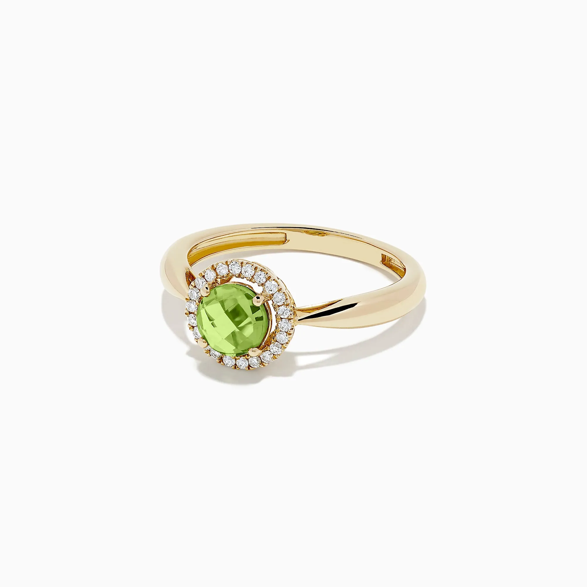 14k Yellow Gold Peridot and Diamond Ring, 1.10 TCW sold by Effy product image thumbnail 2