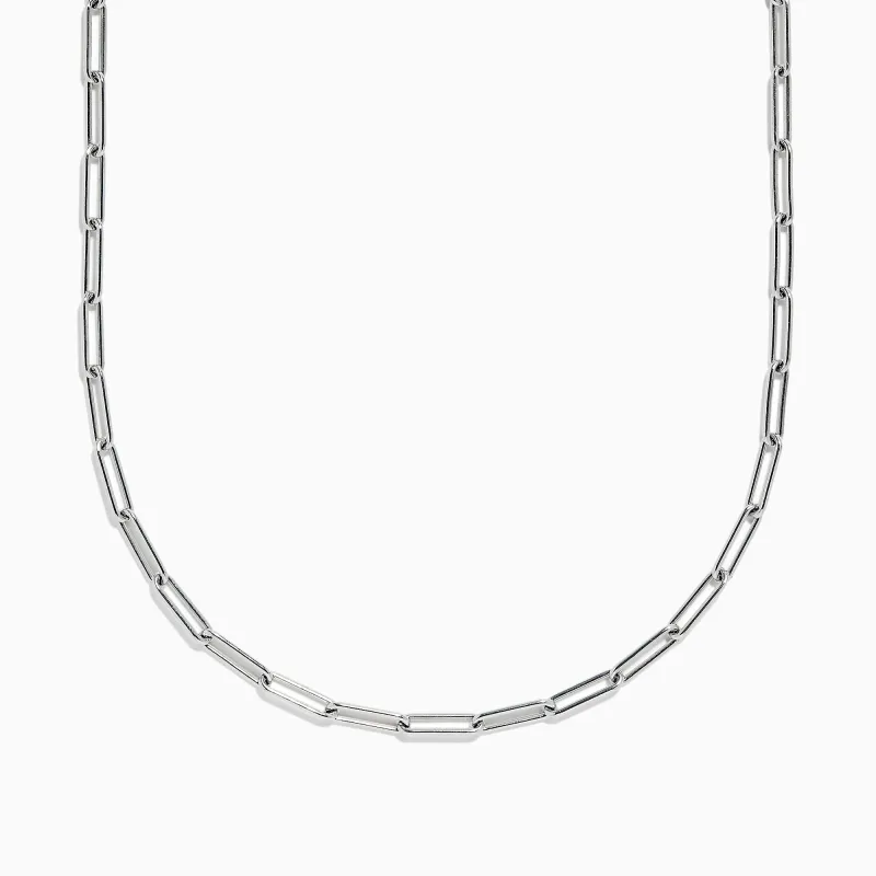 925 Sterling Silver Paperclip Chain Necklace sold by Effy