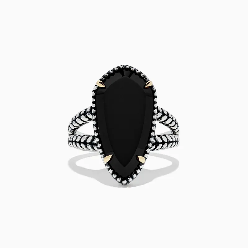Eclipse 925 Sterling Silver Onyx Ring, 4.37 TCW sold by Effy