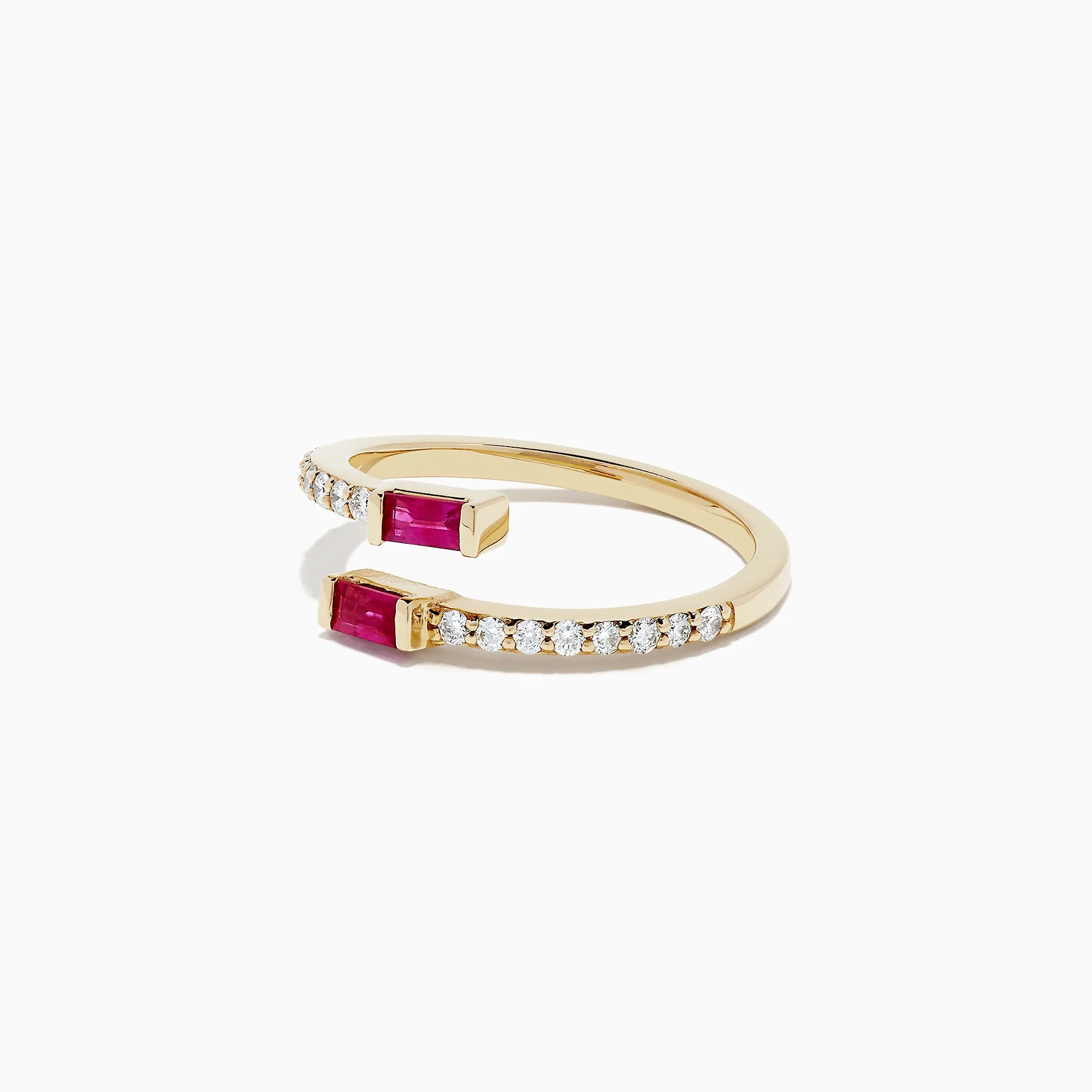 Ruby Royale 14K Yellow Gold Ruby and Diamond Bypass Ring, 0.52 TCW sold by Effy product image thumbnail 2