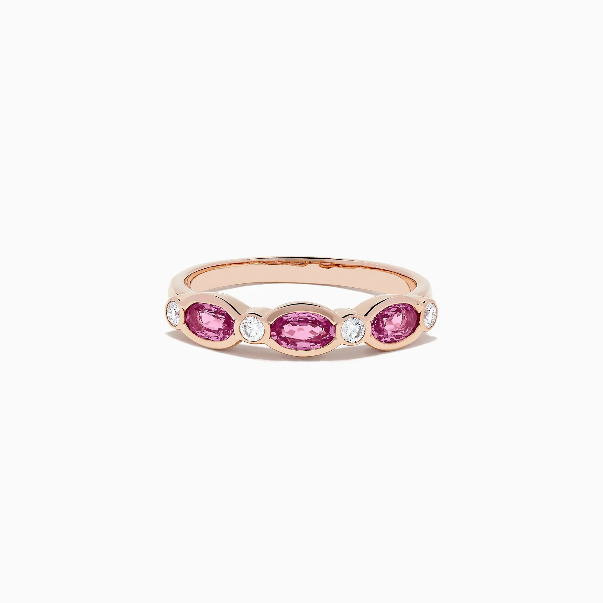 14K Rose Gold Pink Sapphire and Diamond Ring, 0.88 TCW sold by Effy