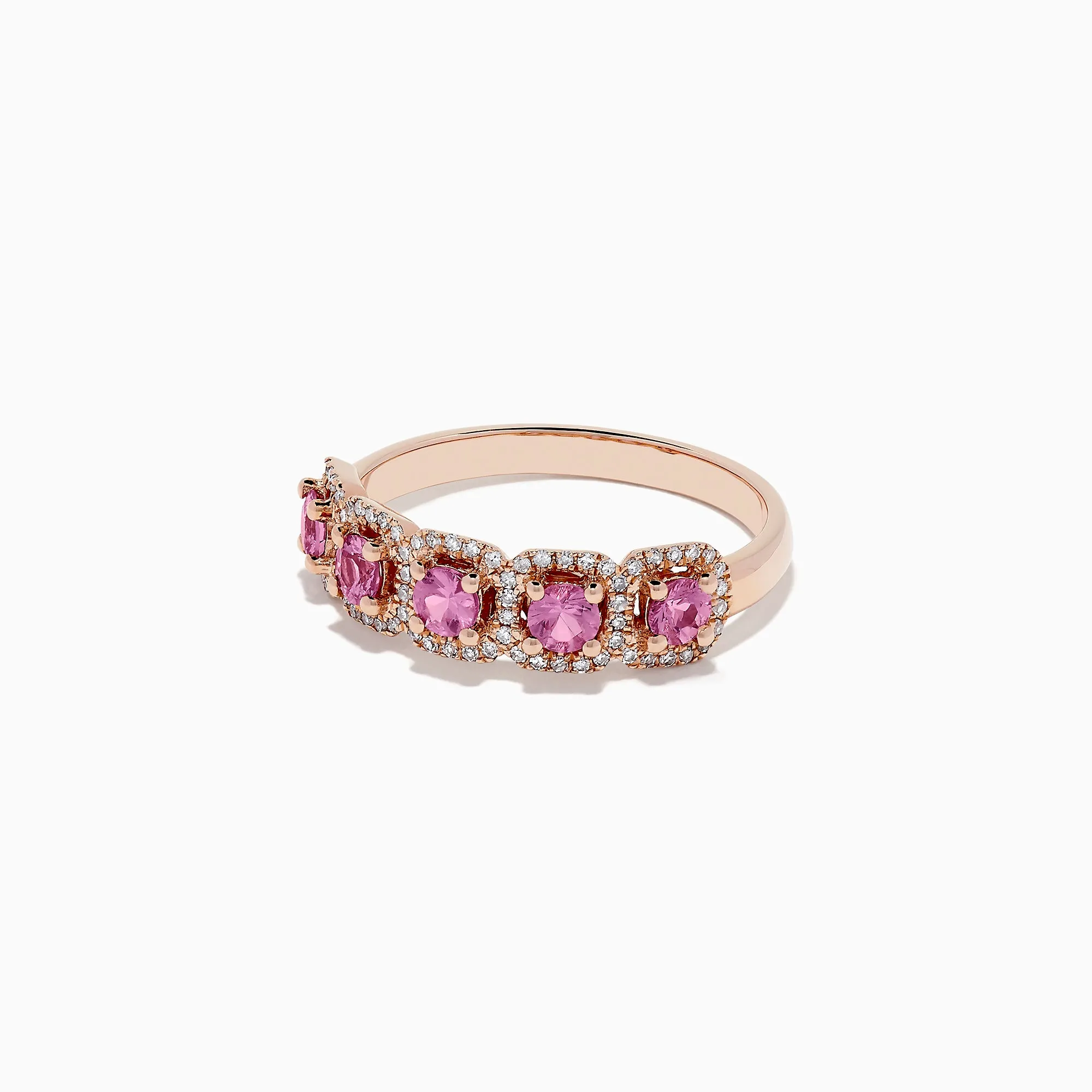 14K Rose Gold Pink Sapphire and Diamond Ring, 0.85 TCW sold by Effy product image thumbnail 2