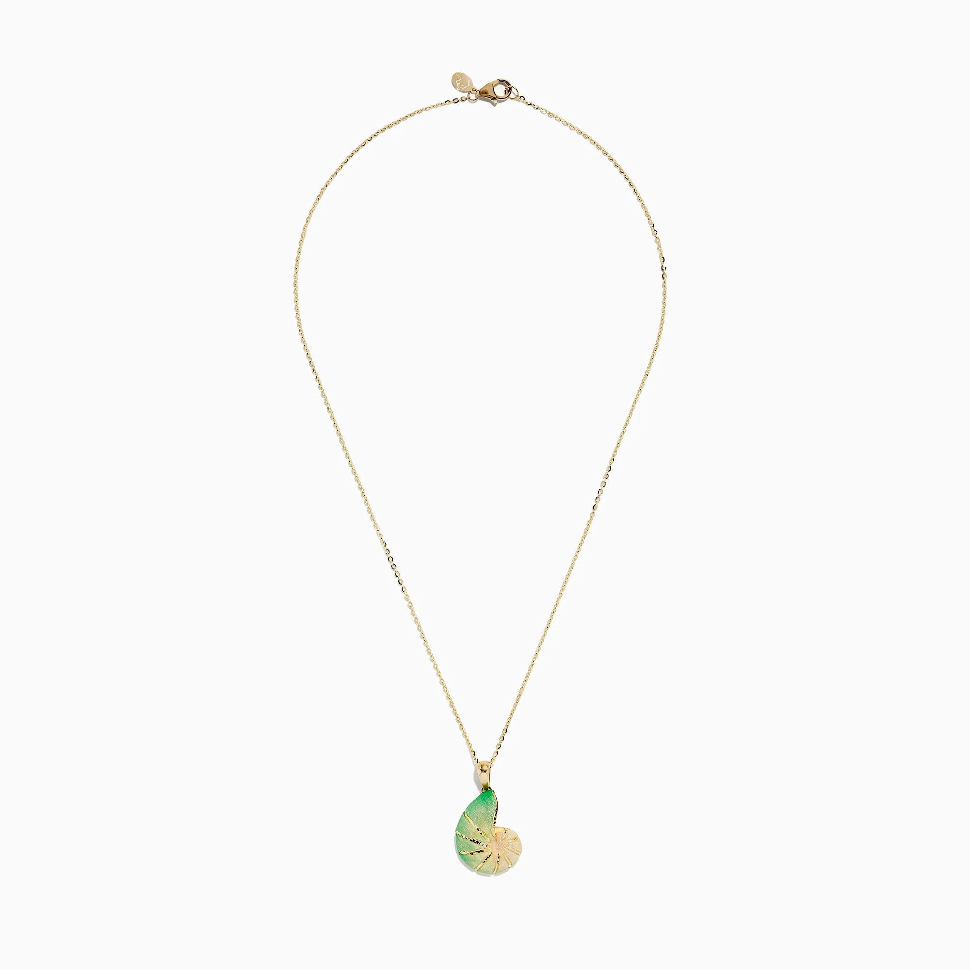 Seaside 14K Yellow Gold Green Swirl Shell Pendant sold by Effy product image thumbnail 2
