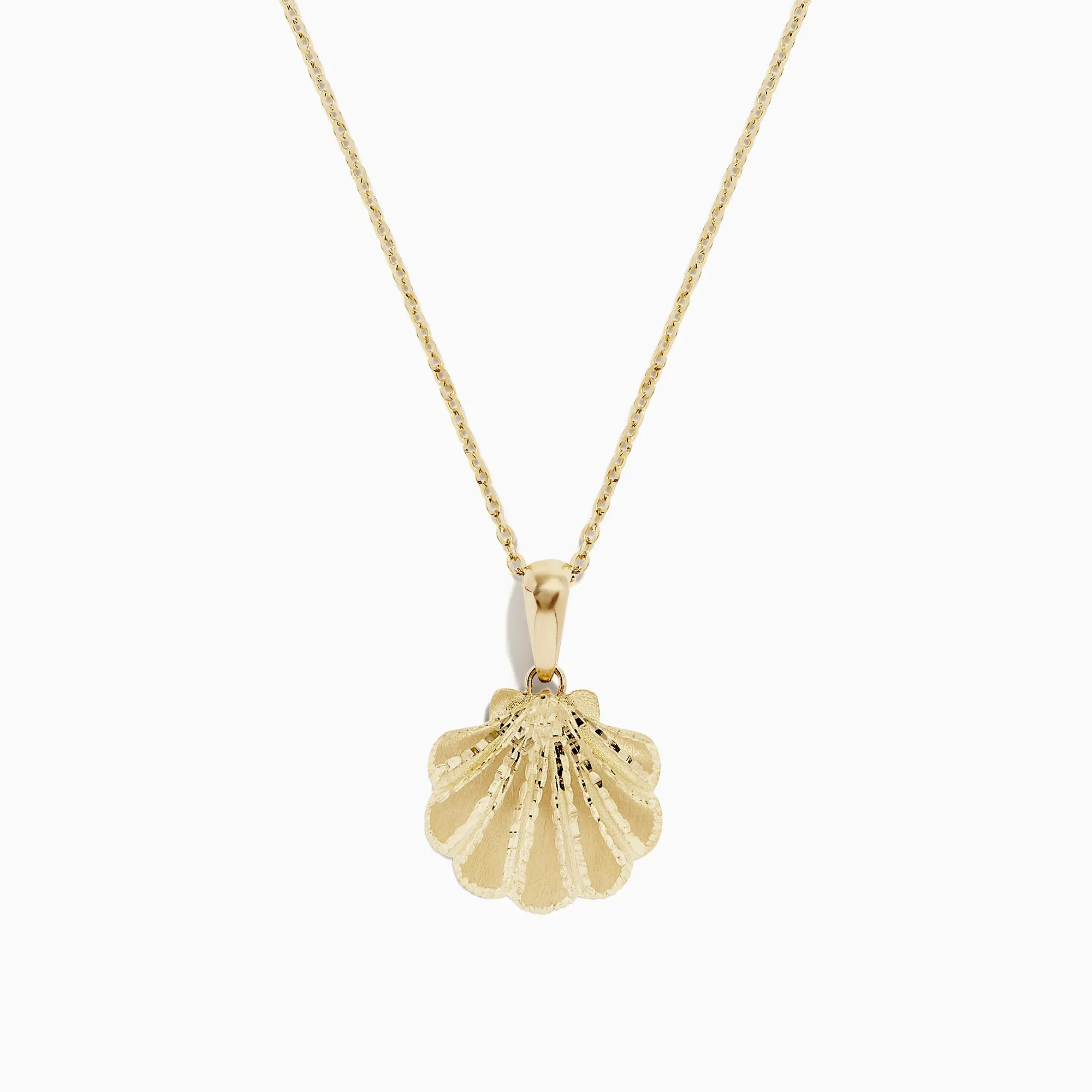 Seaside 14K Yellow Gold Scallop Shell Pendant sold by Effy