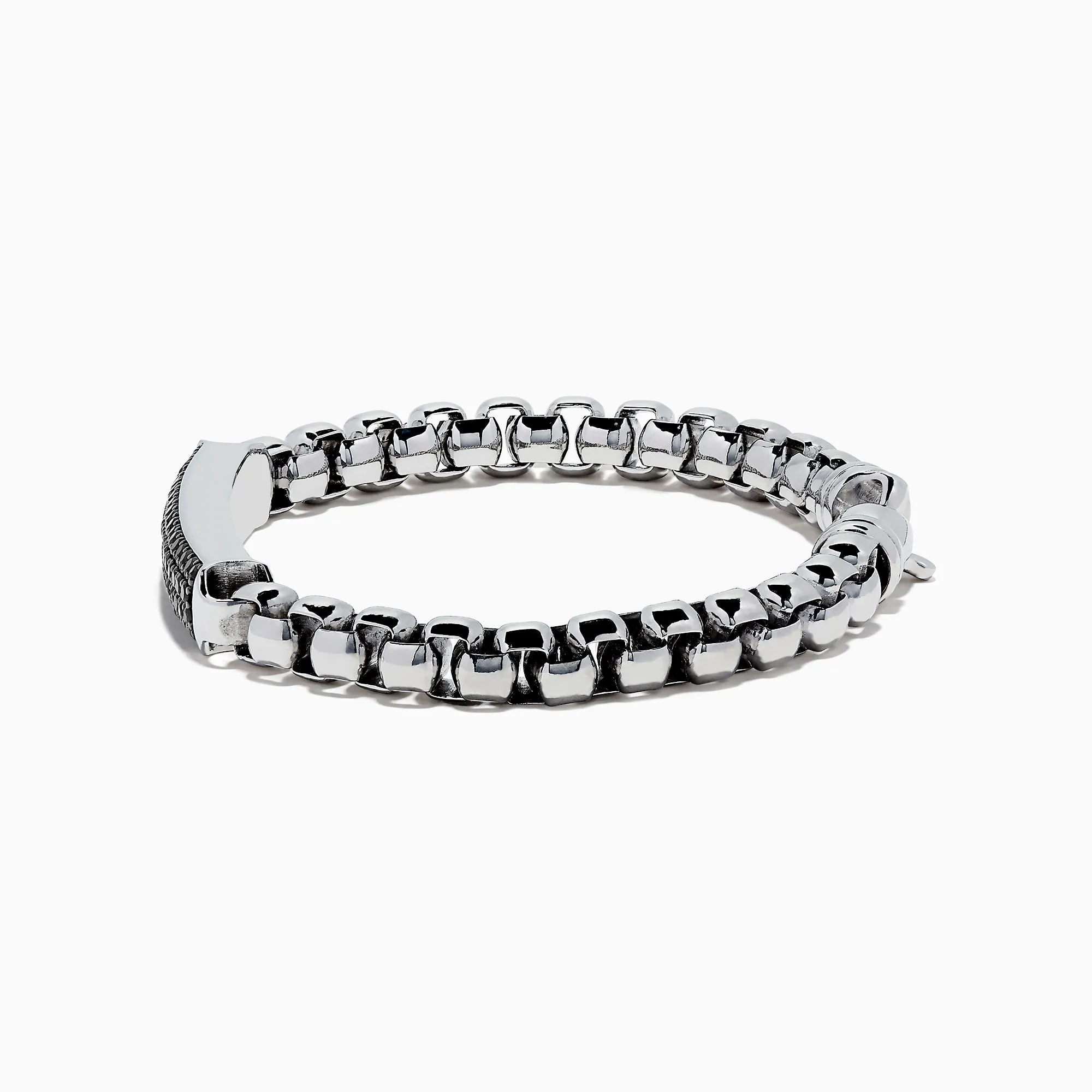 Men's 925 Sterling Silver Chian Link Black Spinel Bracelet, 3.15 TCW sold by Effy product image thumbnail 2