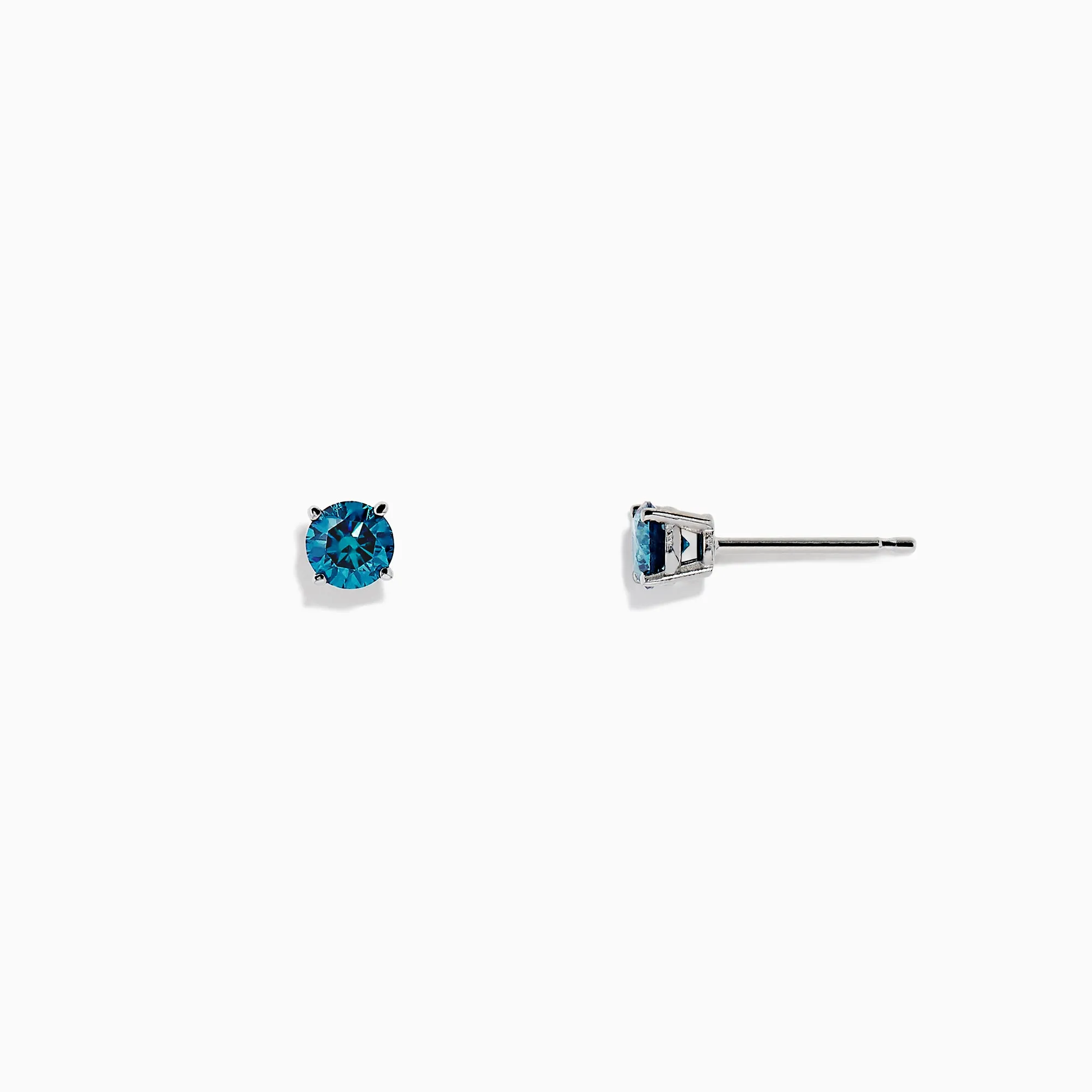 Bella Bleu 14K White Gold Blue Diamond Stud Earrings, 0.49 TCW sold by Effy product image thumbnail 2