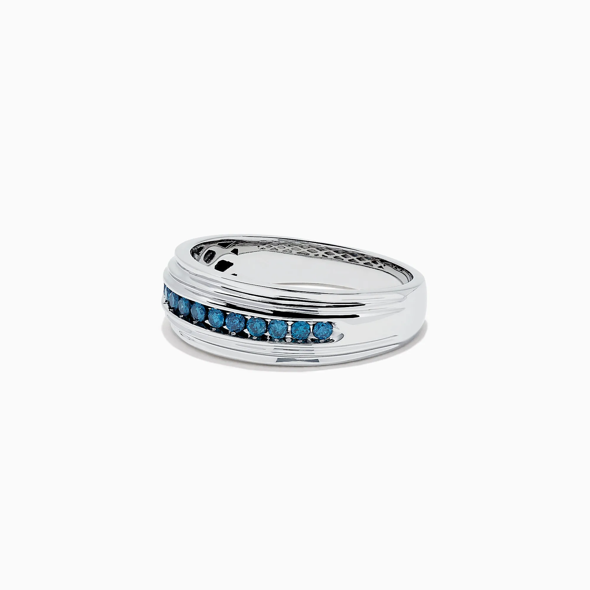 Men's 14K White Gold Blue Diamond Ring, 0.24 TCW sold by Effy product image thumbnail 2