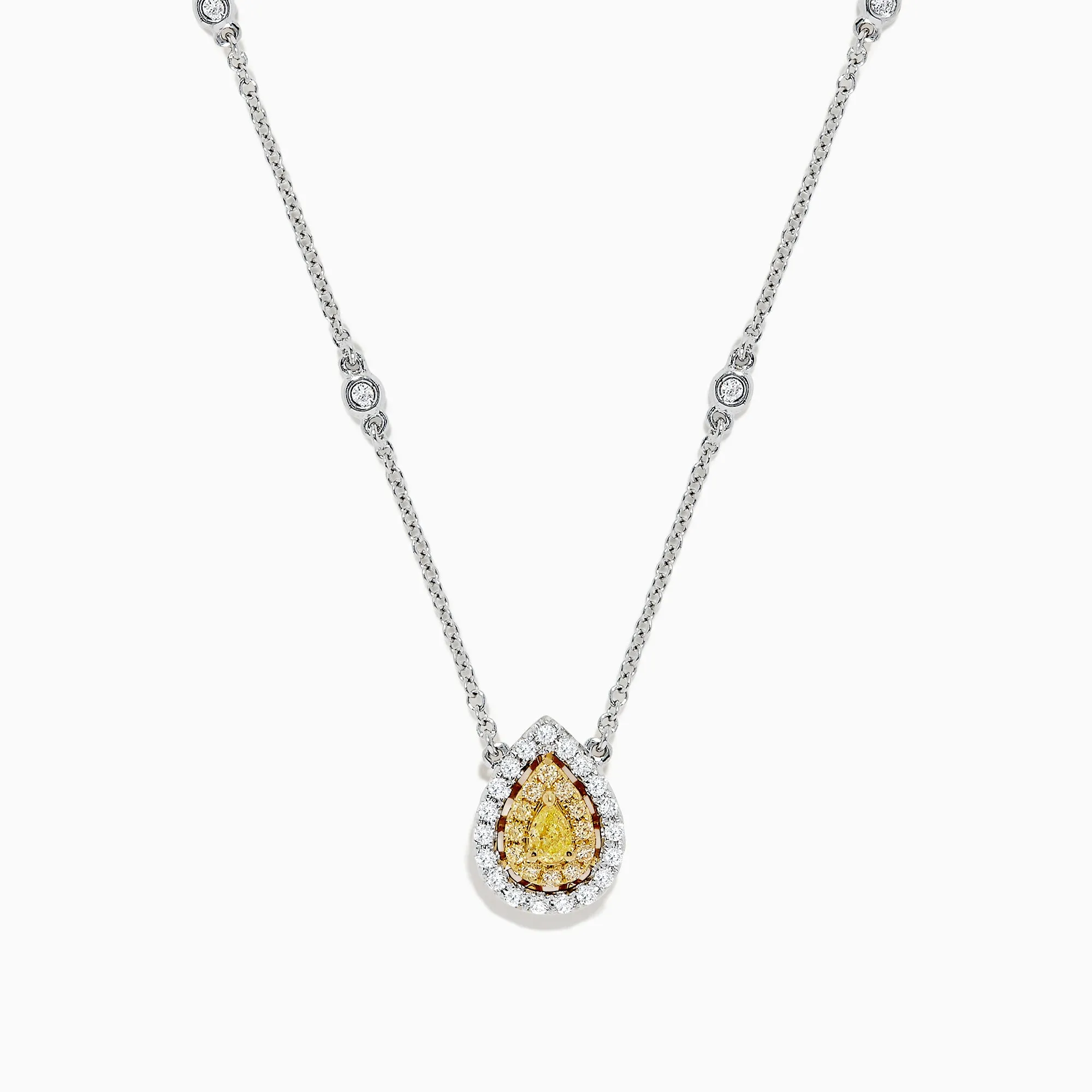 Canare 18K Two-Tone Gold Yellow and White Diamond Necklace, 0.69 TCW sold by Effy