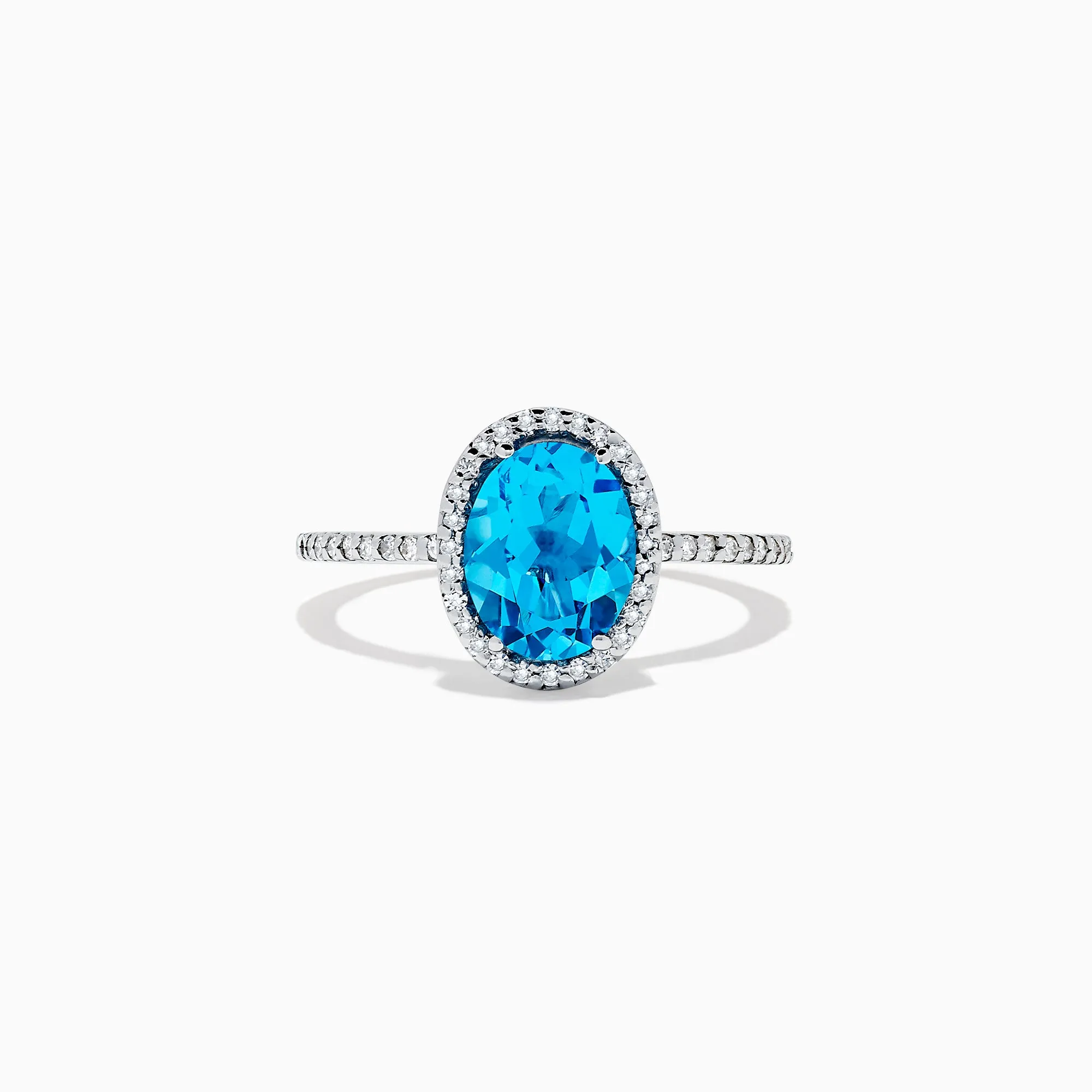 Ocean Bleu 14K White Gold Blue Topaz and Diamond Ring, 2.51 TCW sold by Effy