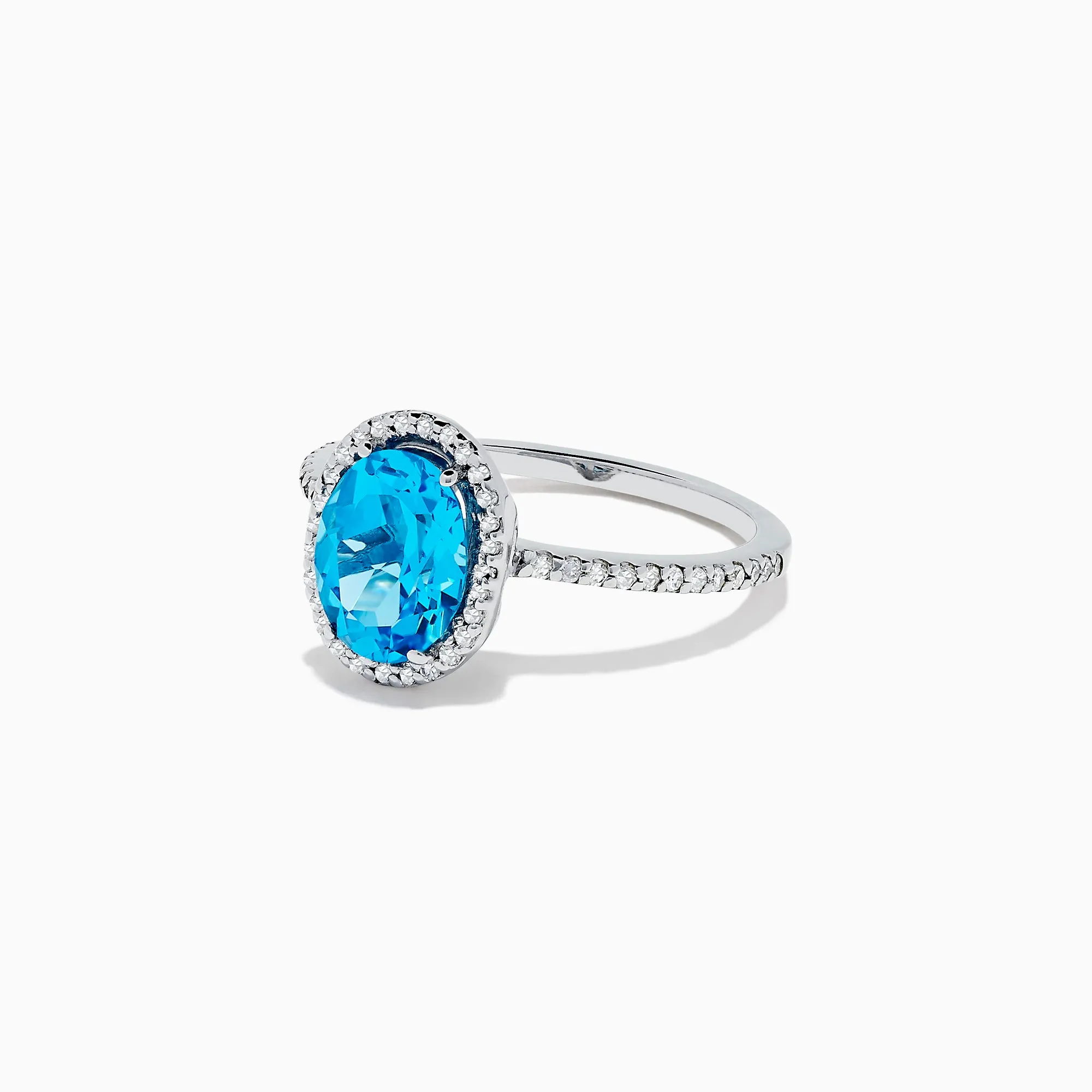 Ocean Bleu 14K White Gold Blue Topaz and Diamond Ring, 2.51 TCW sold by Effy product image thumbnail 2