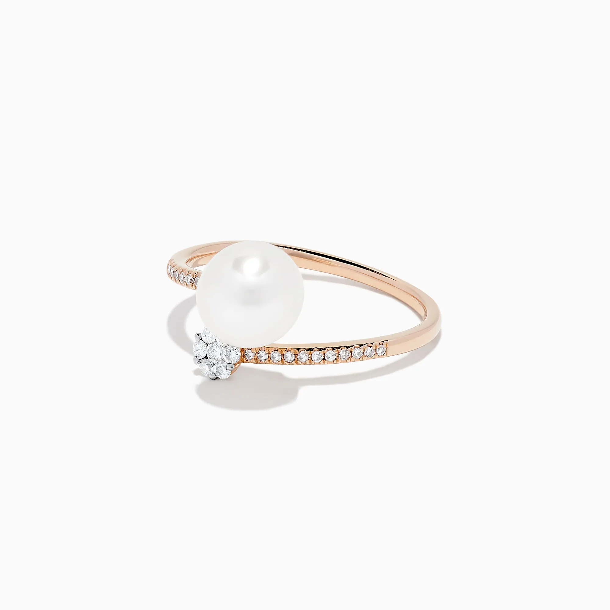 14K Rose Gold Pearl and Diamond Wrap Ring, 0.13 TCW sold by Effy product image thumbnail 2
