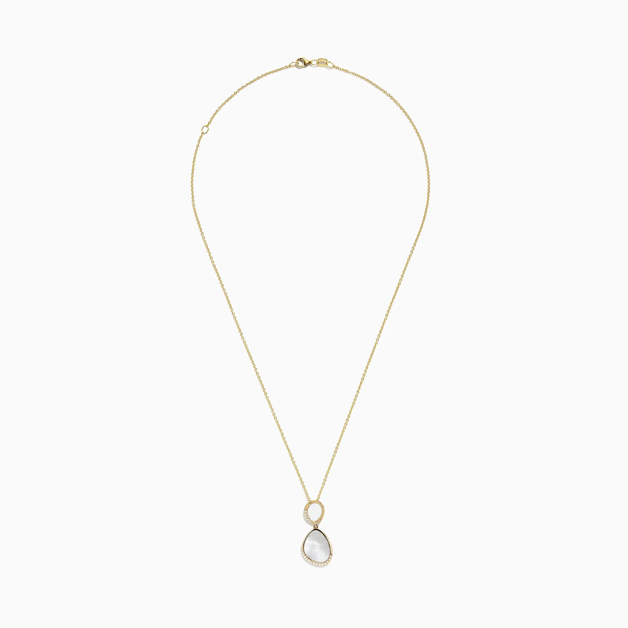 14K Yellow Gold Mother of Pearl and Diamond Pendant, 0.08 TCW sold by Effy product image thumbnail 2