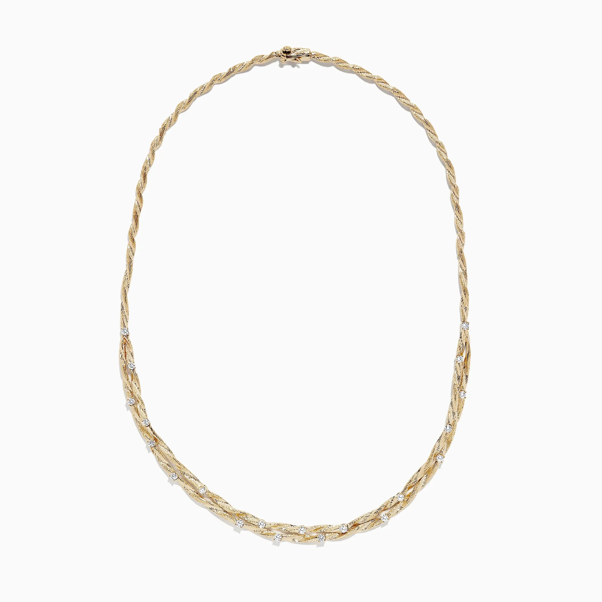 D'Oro 14K Yellow Gold Diamond Necklace, 1.21 TCW sold by Effy product image thumbnail 2