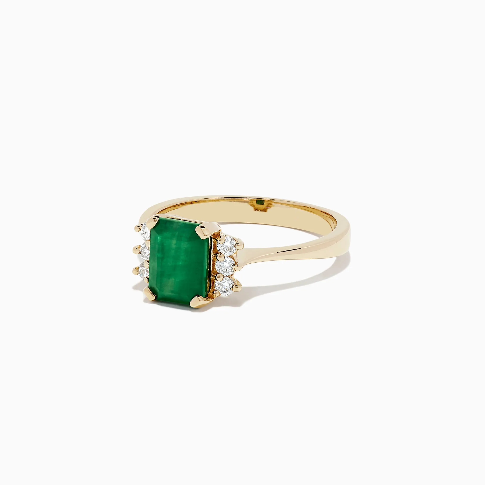 Brasilica 14K Yellow Gold Emerald and Diamond Ring, 1.57 TCW sold by Effy product image thumbnail 2