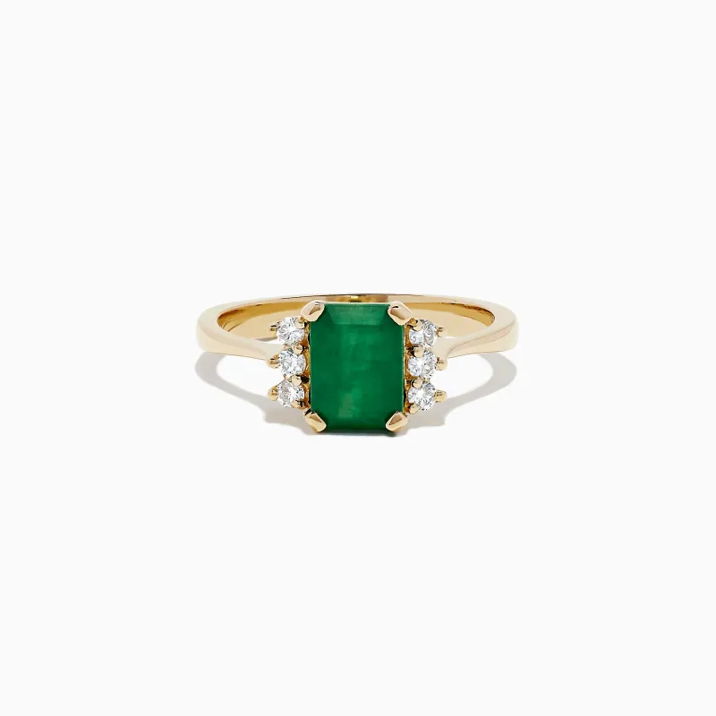 Brasilica 14K Yellow Gold Emerald and Diamond Ring, 1.57 TCW sold by Effy