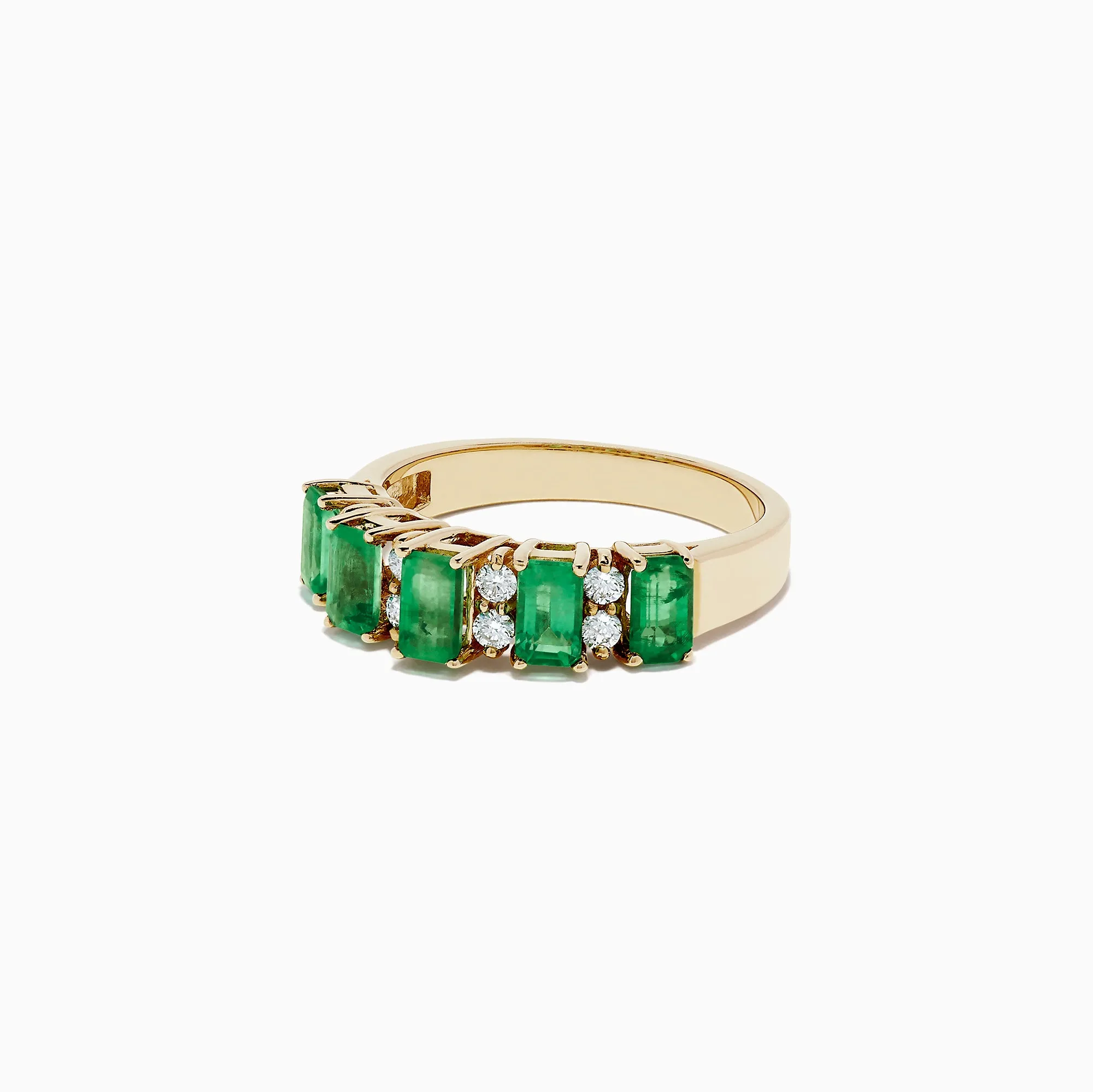 14K Yellow Gold Emerald and Diamond Band, 1.53 TCW sold by Effy product image thumbnail 2